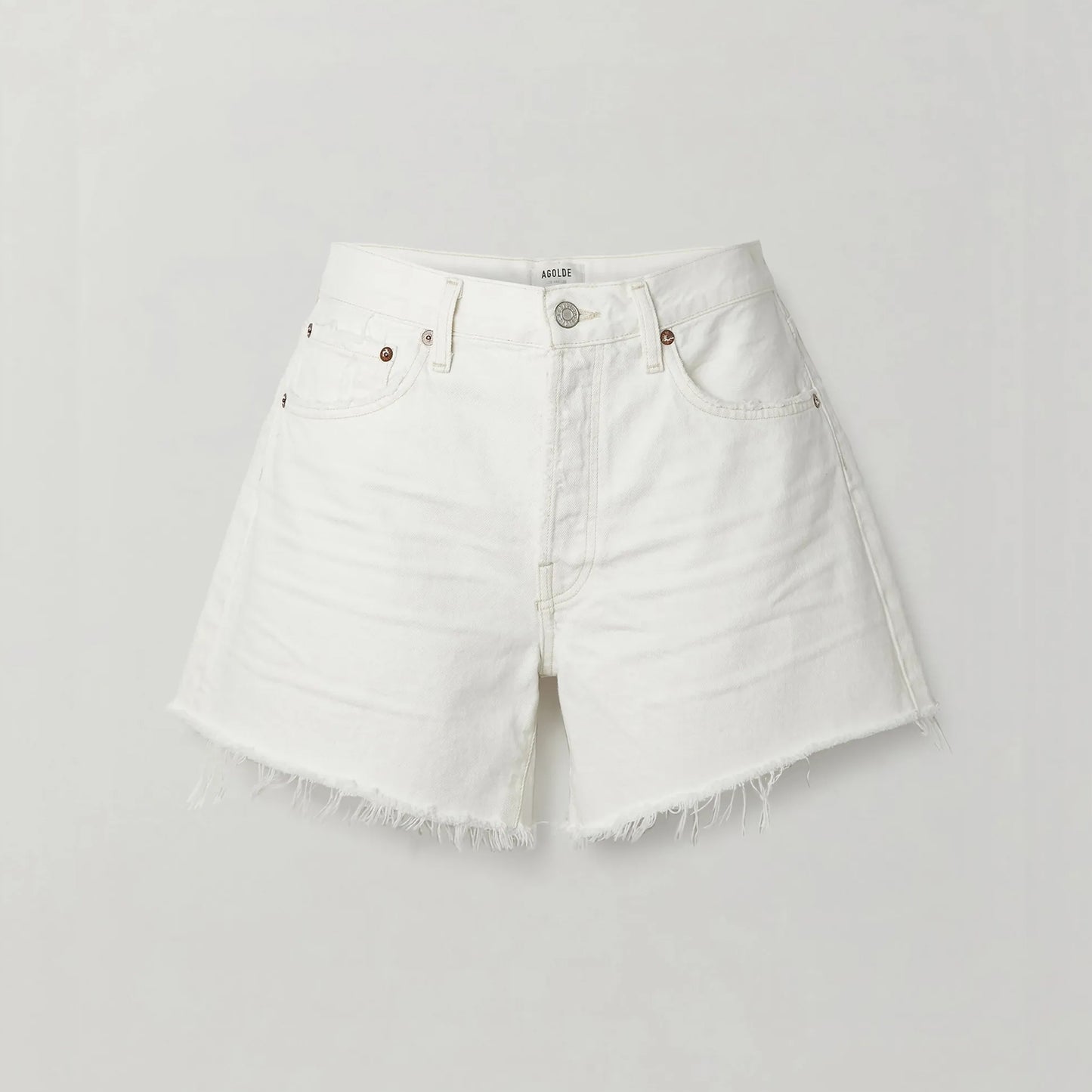 AGOLDE "Parker Long" Jean Shorts in "Pannacotta", size 25