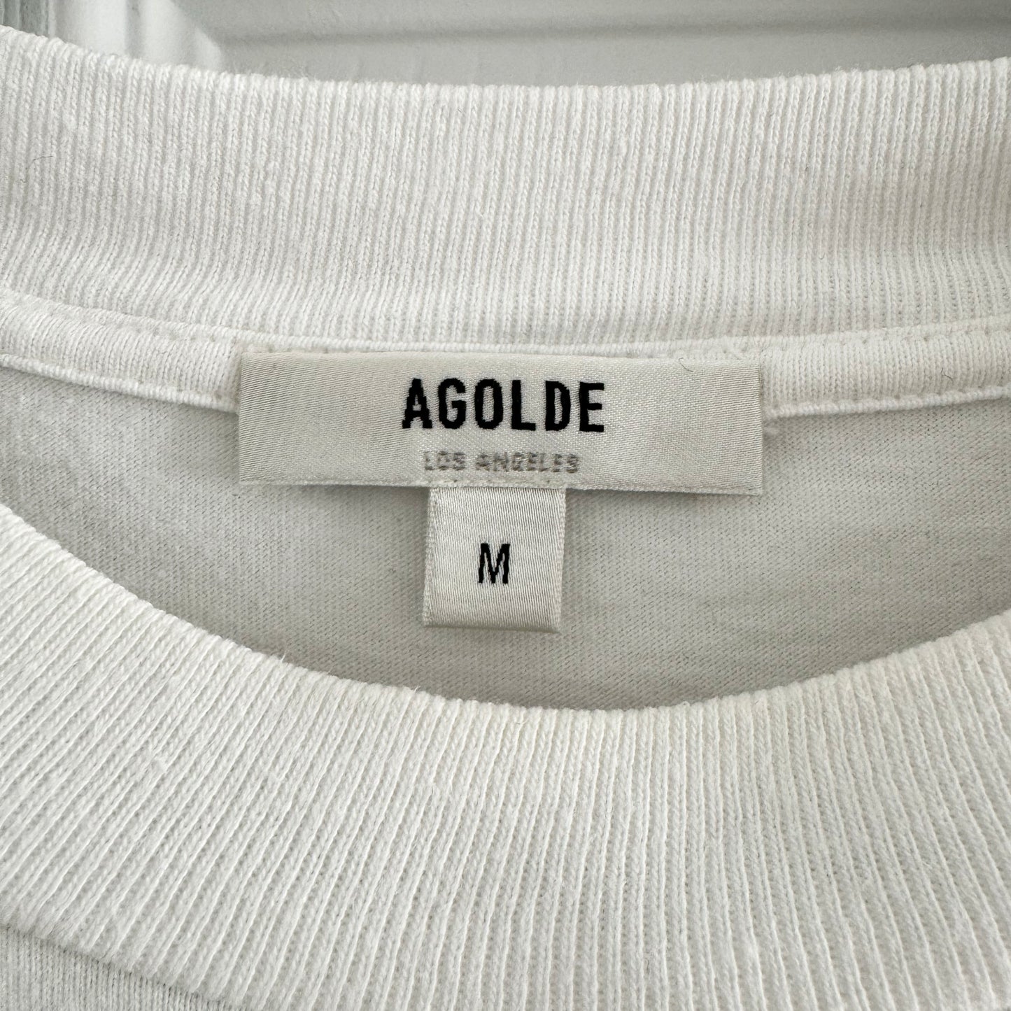AGOLDE "Bryce" T-Shirt in White, size Medium.