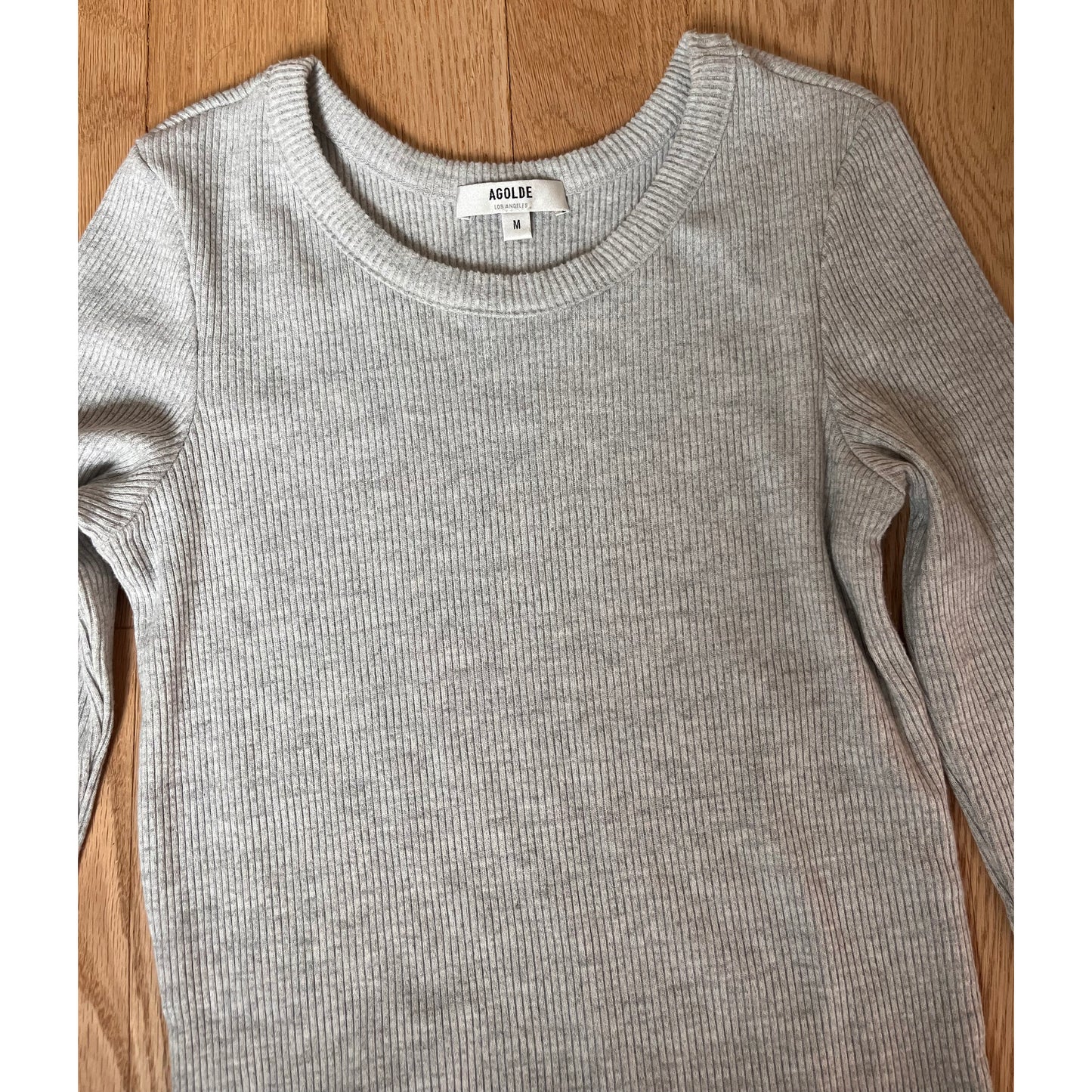 AGOLDE "Maya" Long Sleeve Rib Tee, size Medium (fits size small)