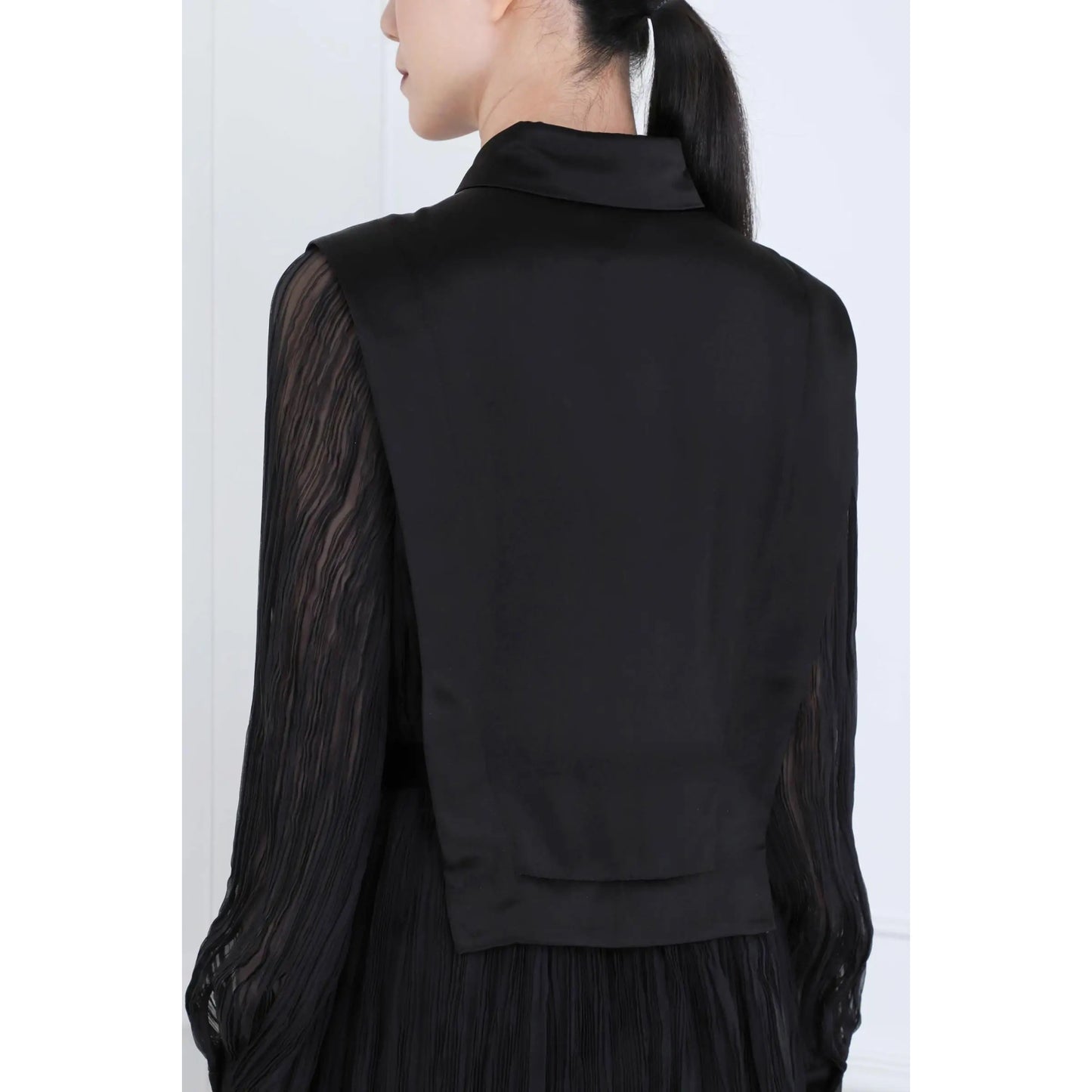 AJE "Aerial" Bib Front Maxi Dress in Black, size 8UK/4US