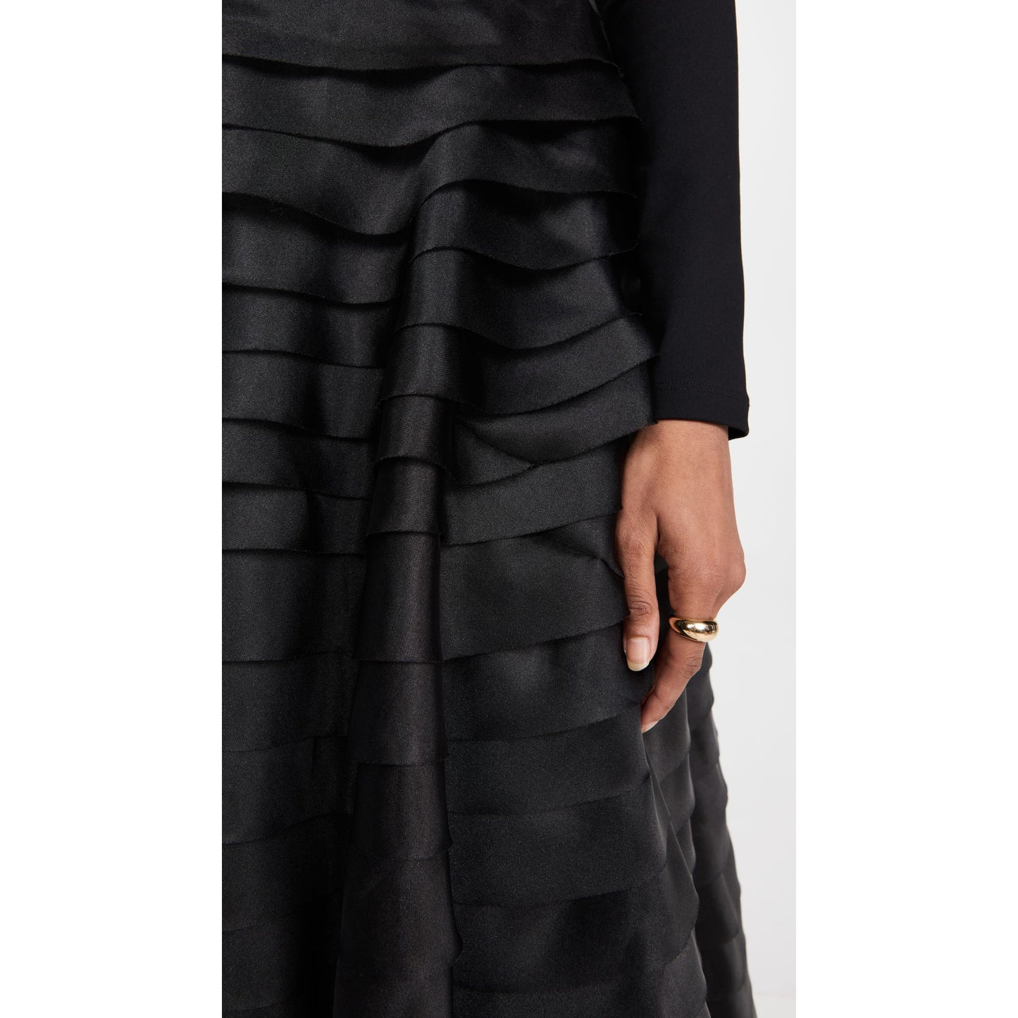 AJE Black Tiered Ruffle Midi Skirt, size 16AUS/12US