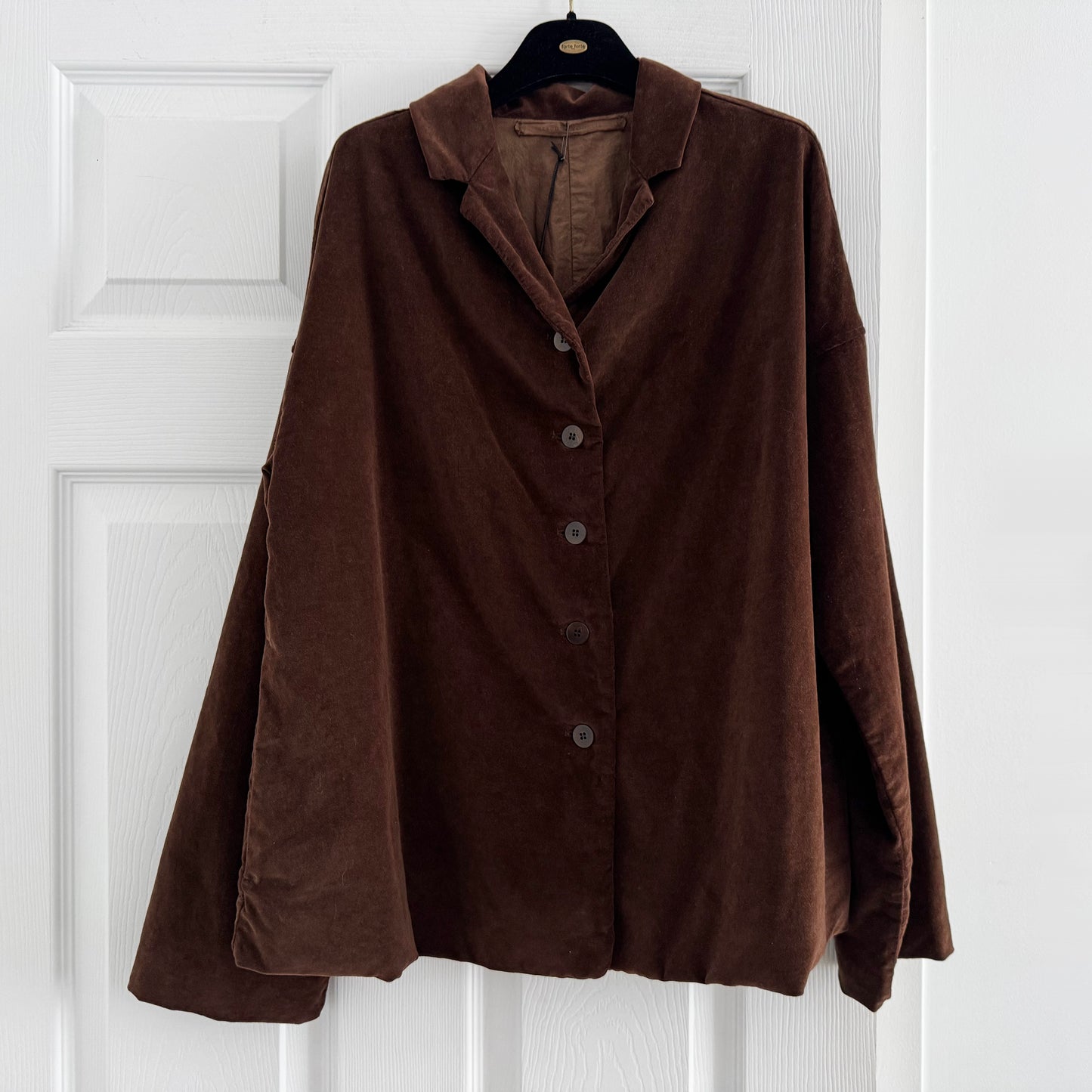 Album di Famiglia Velvet Loose Blazer in "Coffee", size Small