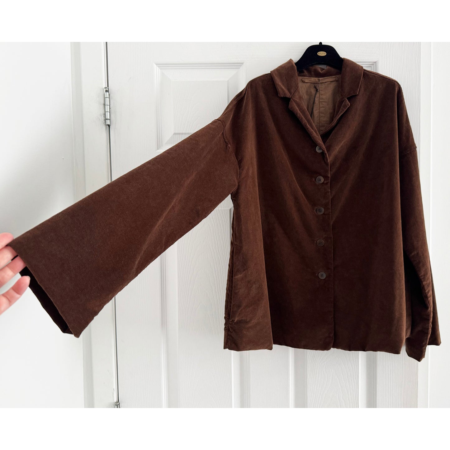 Album di Famiglia Velvet Loose Blazer in "Coffee", size Small