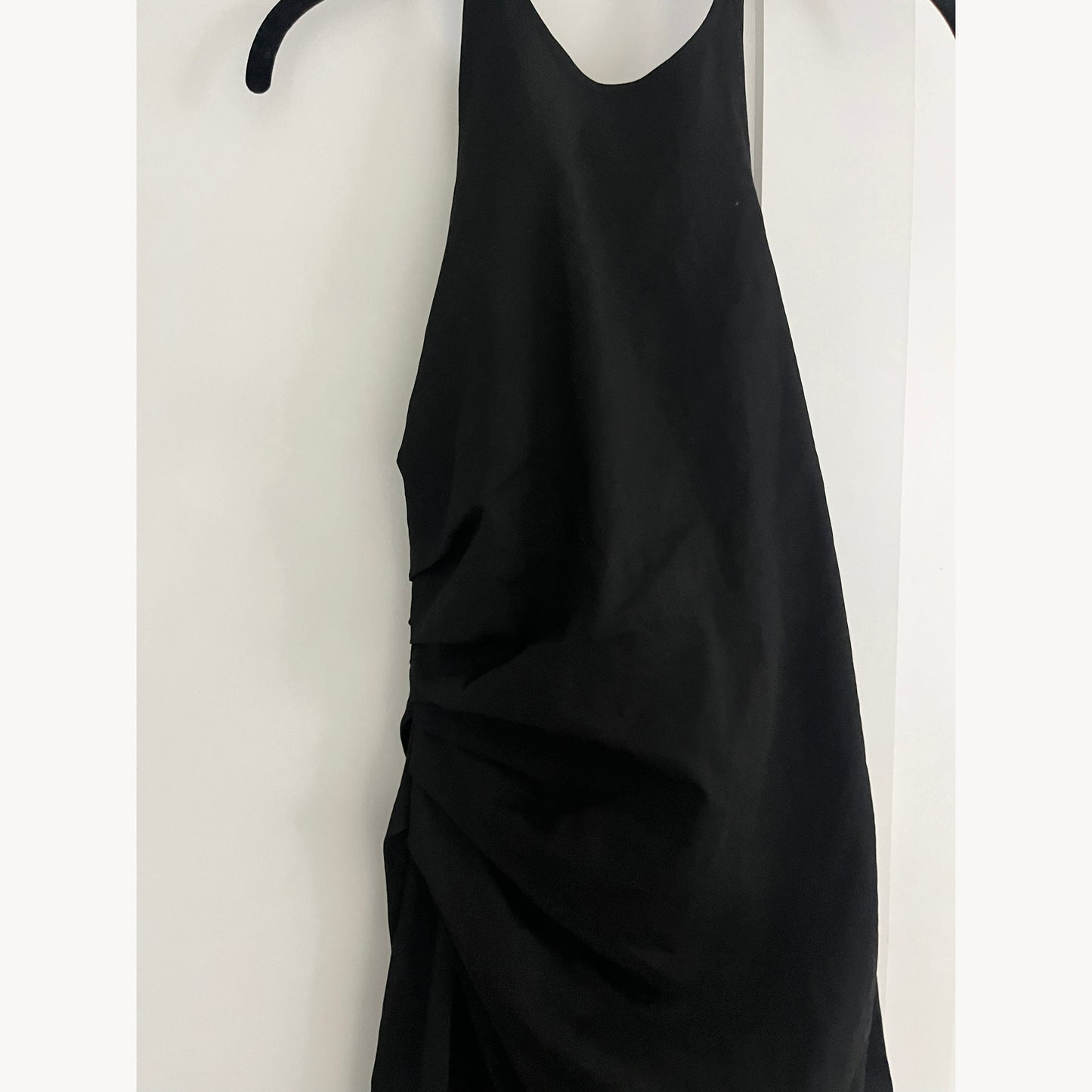 A.L.C. "Sylvie" Linen Midi Halter Dress in Black, size 2