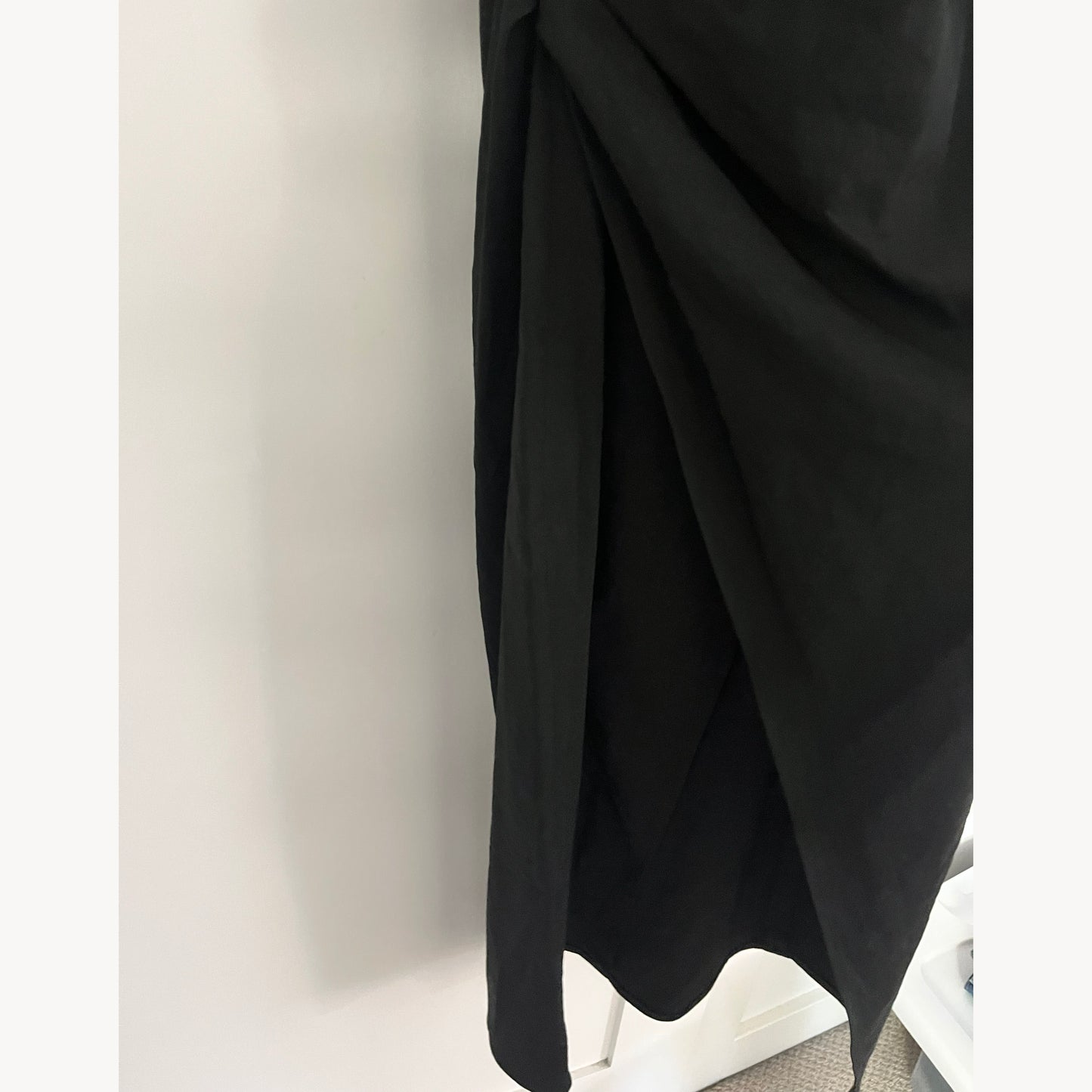 A.L.C. "Sylvie" Linen Midi Halter Dress in Black, size 2