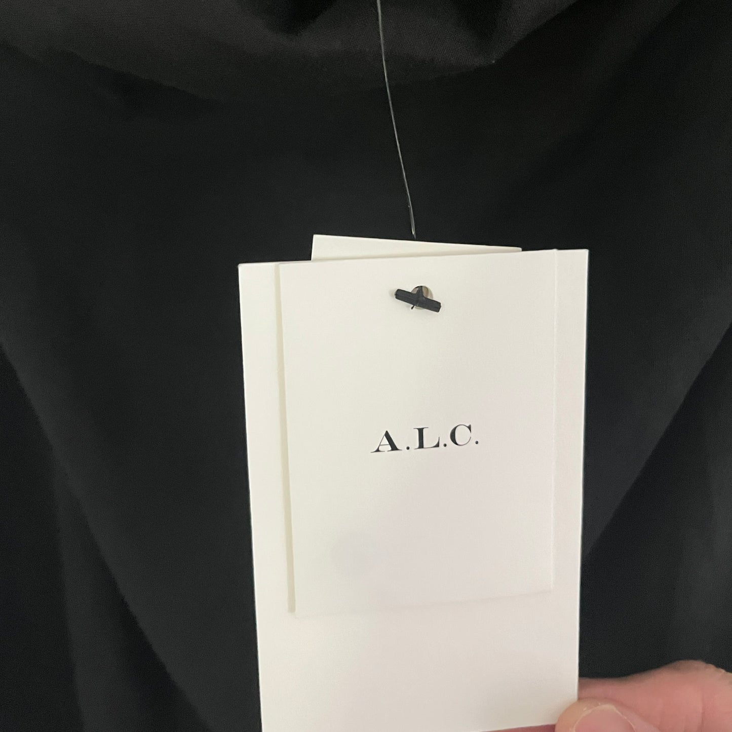 A.L.C. "Sylvie" Linen Midi Halter Dress in Black, size 2