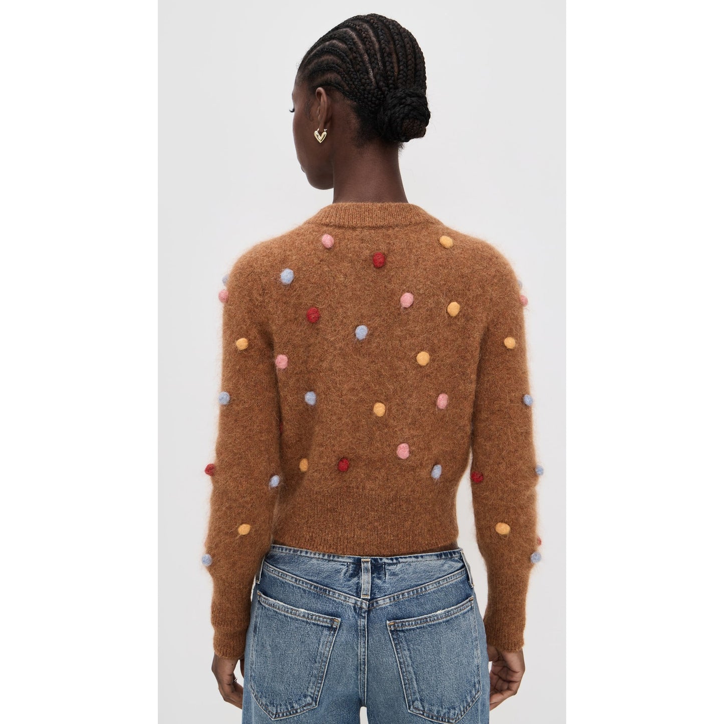 Alémais "Elia" Cropped Cardigan in Tobacco, size Small