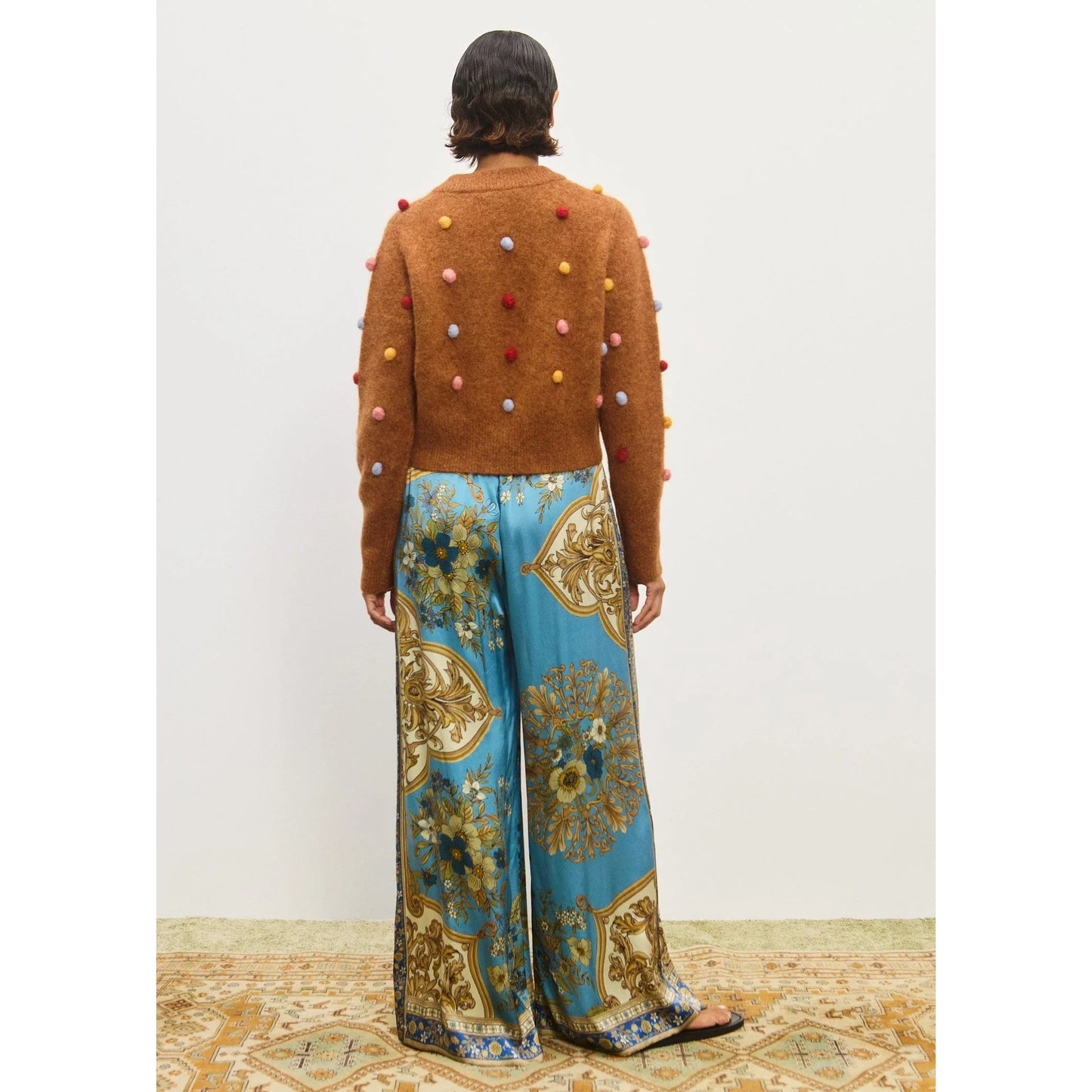 Alémais "Elia" Cropped Cardigan in Tobacco, size Small