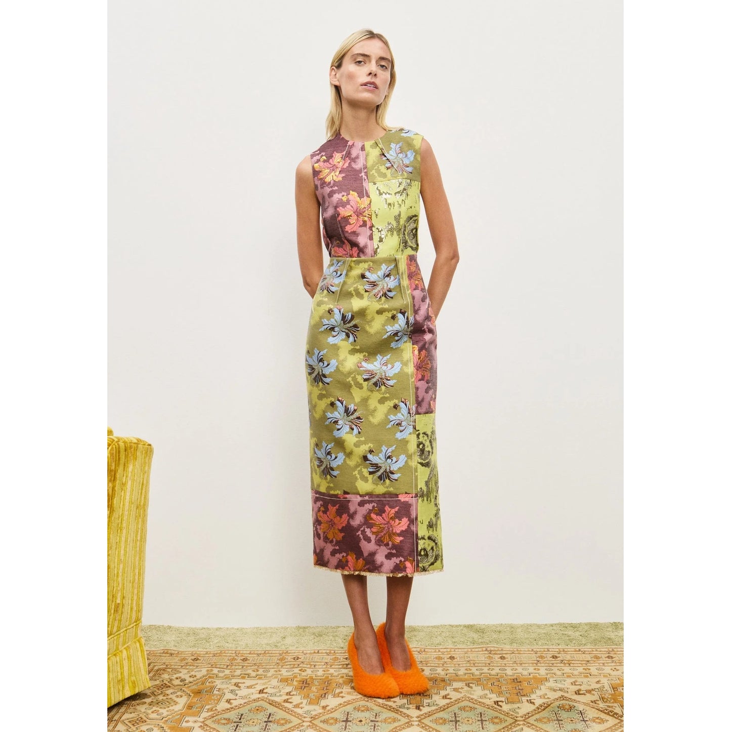 Alemais "Adriana" Jacquard Open Back Dress, size 4