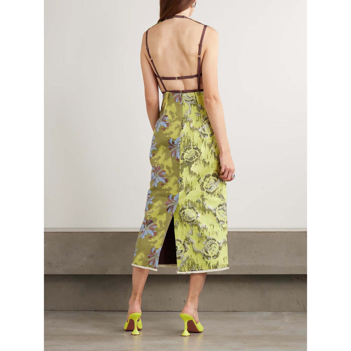 Alemais "Adriana" Jacquard Open Back Dress, size 4