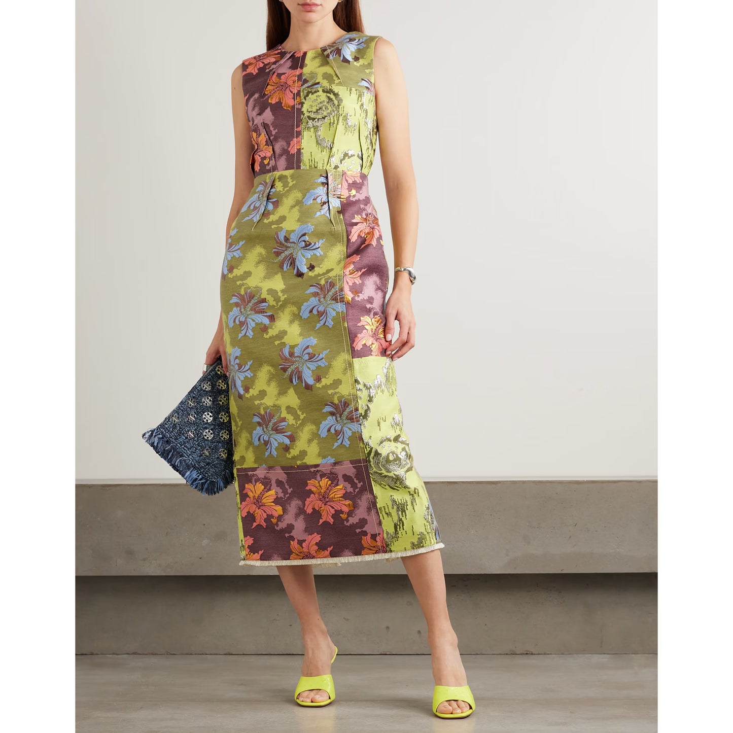 Alemais "Adriana" Jacquard Open Back Dress, size 4