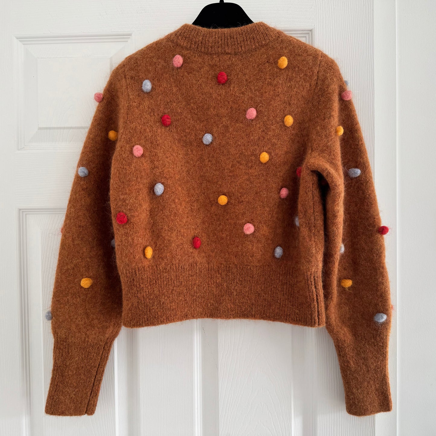 Alémais "Elia" Cropped Cardigan in Tobacco, size Small