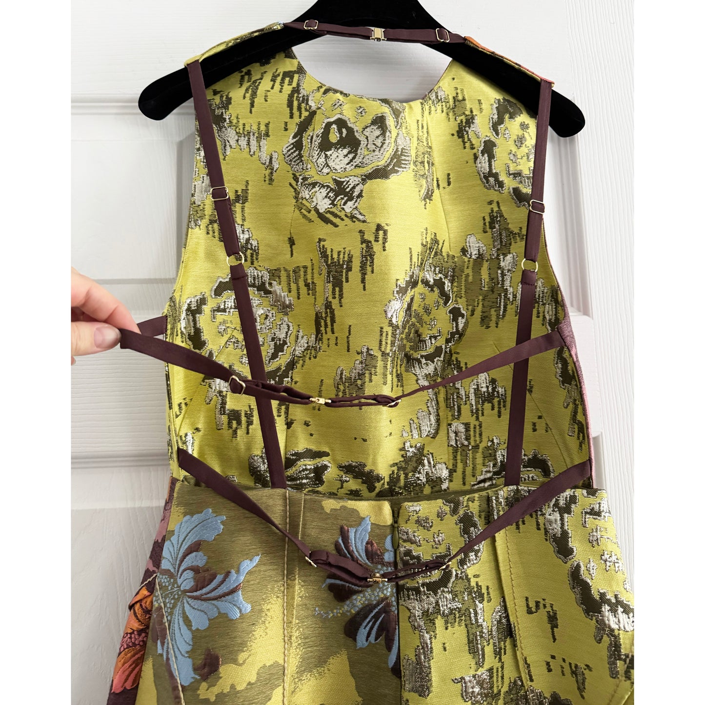 Alemais "Adriana" Jacquard Open Back Dress, size 4