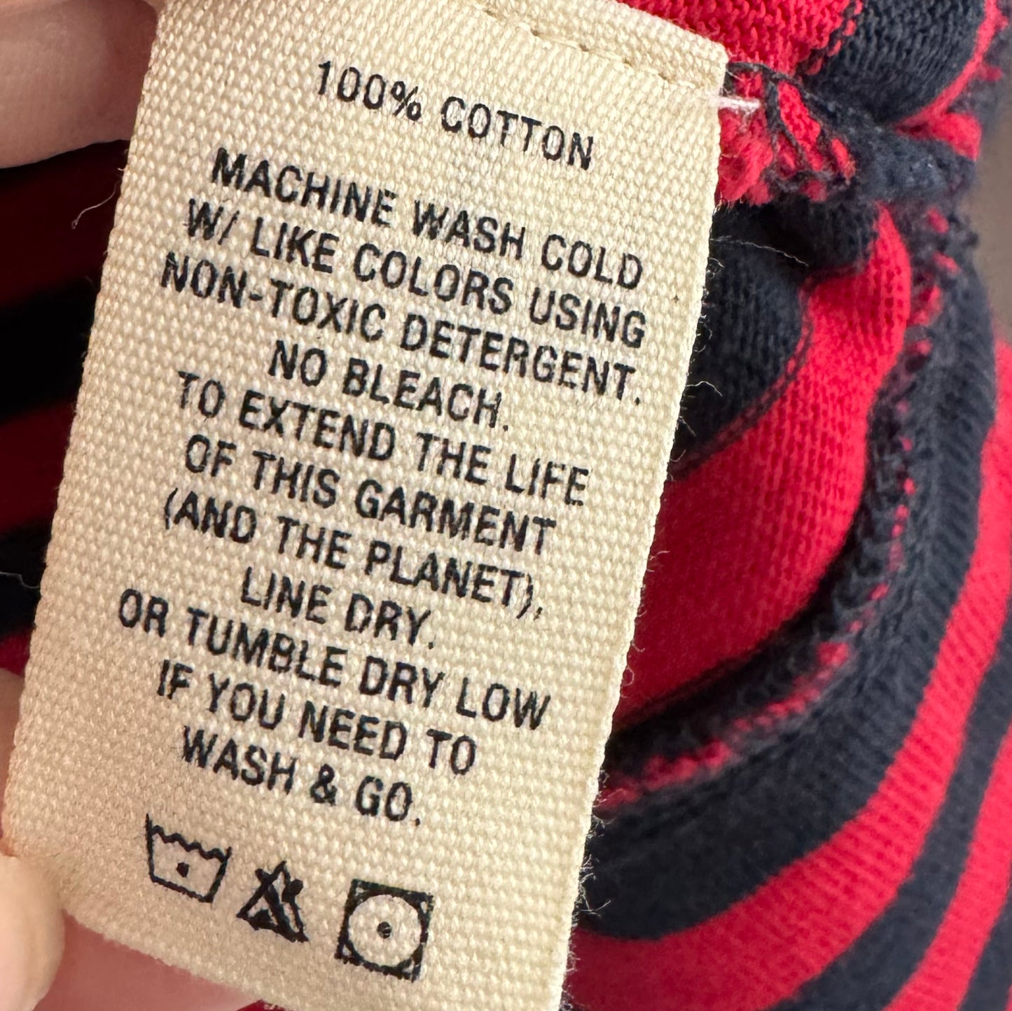 Alex Mill "Lakeside" Stripe Tee in Red/Blue, size Small