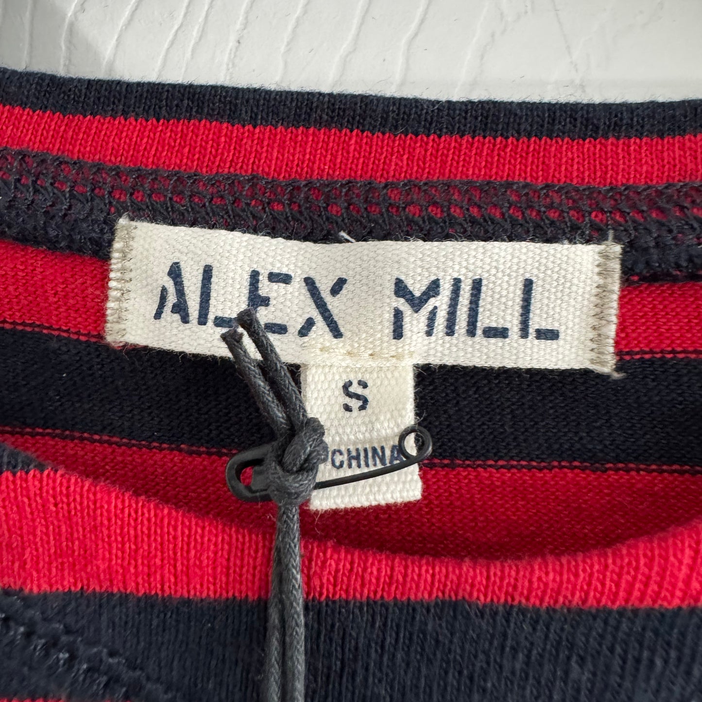 Alex Mill "Lakeside" Stripe Tee in Red/Blue, size Small