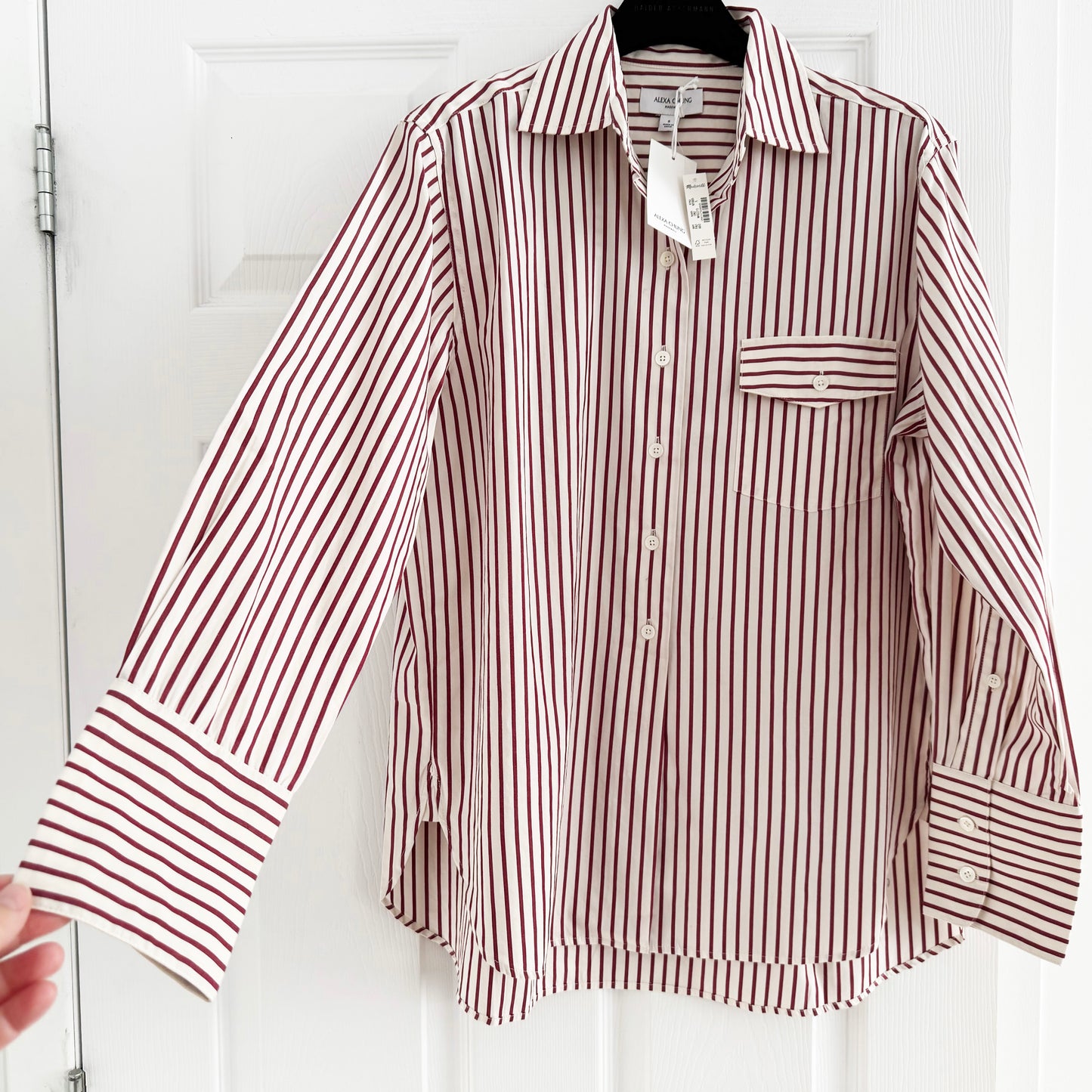 Alexa Chung x Madewell "Lou" Poplin Shirt in "Aroma", size Small
