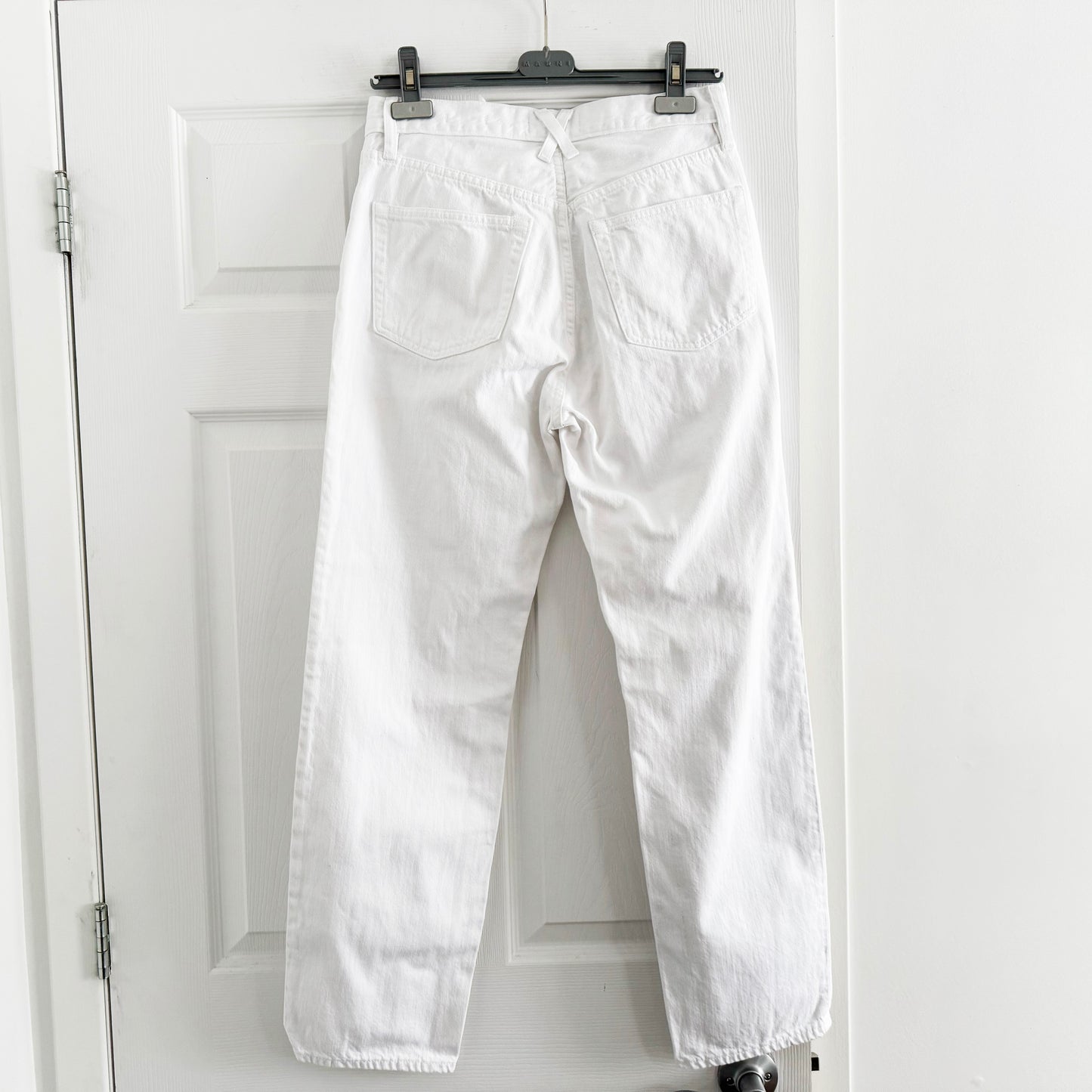 Alex Mill "Jane" Mid Rise Straight Jean in "Shiro" White Wash, size 28 (fits 27/28)