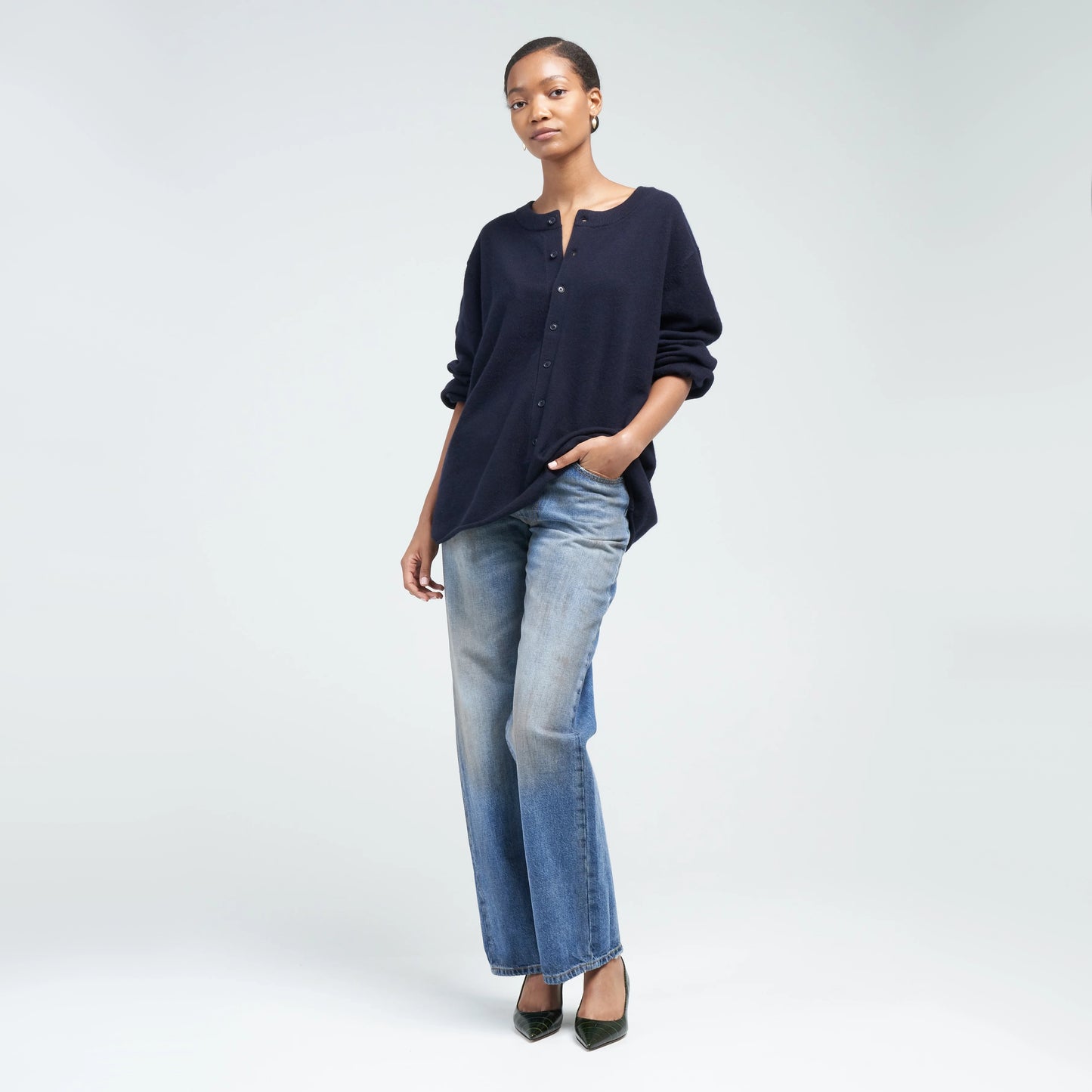 R13 "Alice" Straight Leg Jean in Amber Blue, size 26