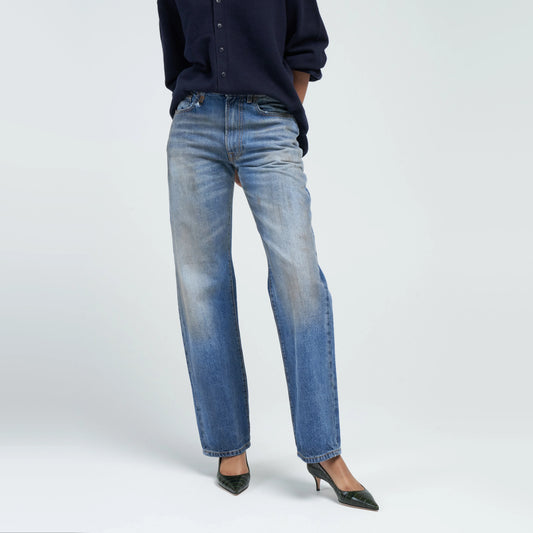 R13 "Alice" Straight Leg Jean in Amber Blue, size 26