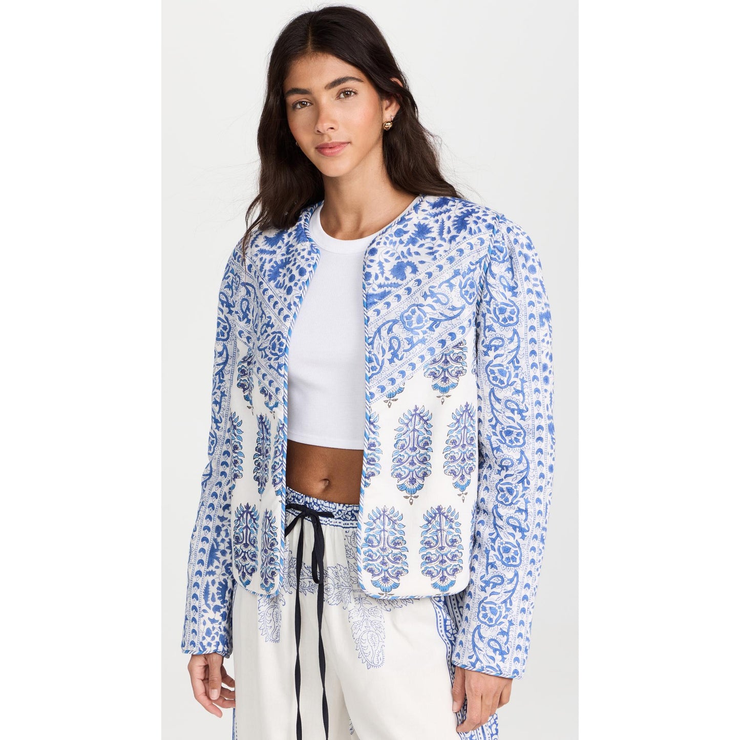 Alix of Bohemia "Hudson" Printed Jacket in Blue, size Medium