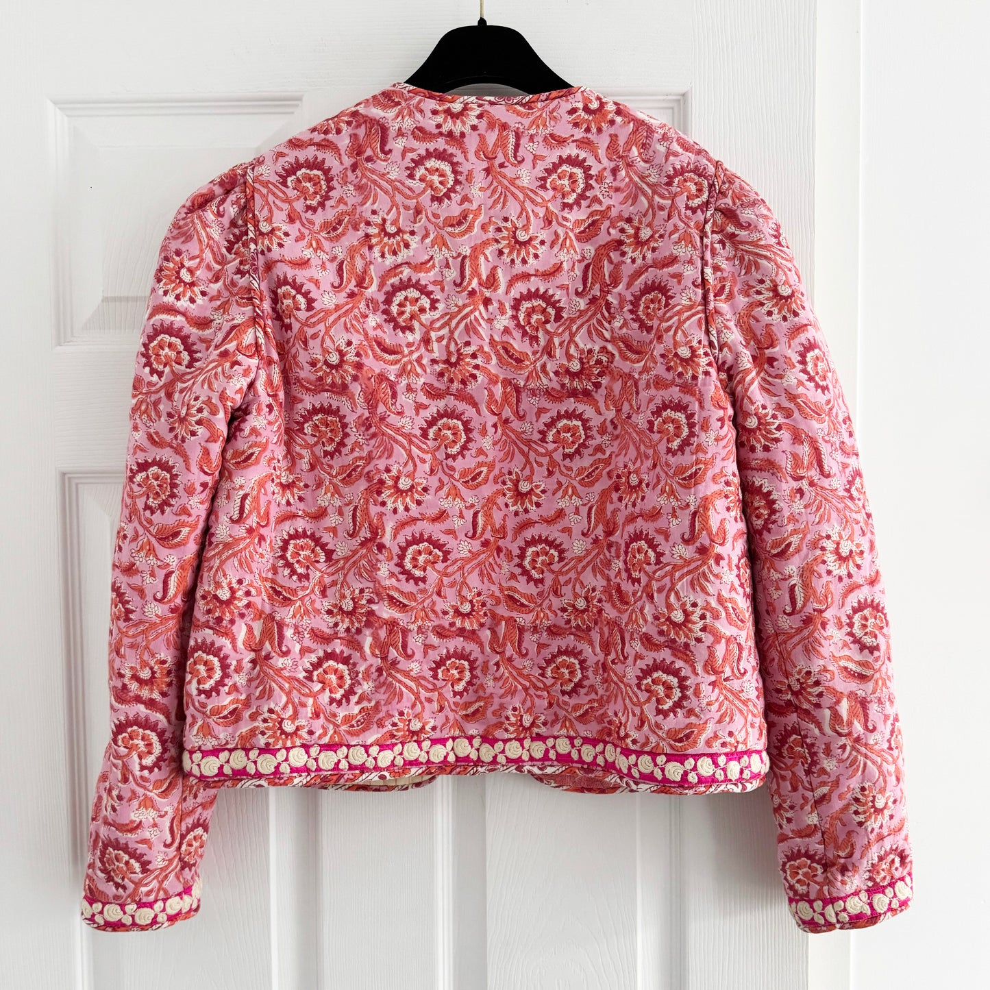 Alix of Bohemia "Hudson" Printed Jacket in Hydrangea Pink, Size XS