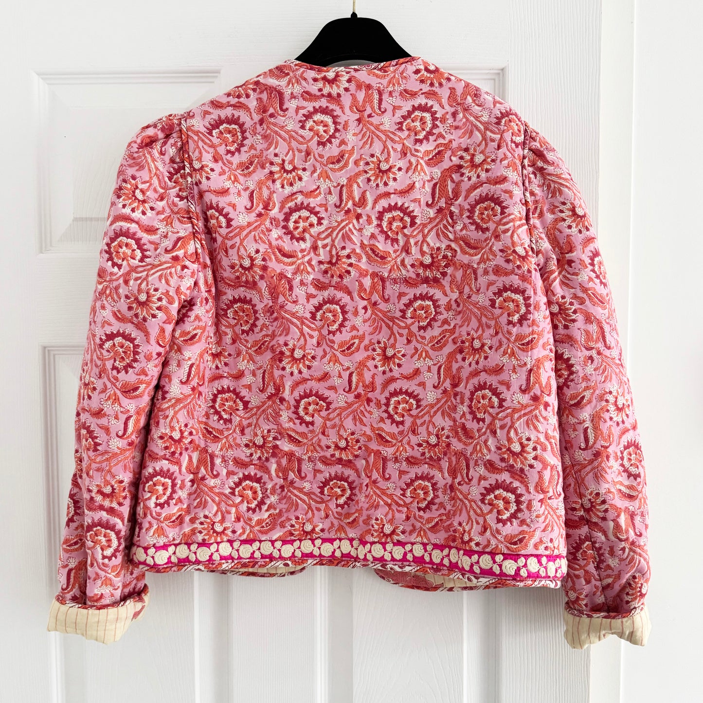 Alix of Bohemia "Hudson" Printed Jacket in Hydrangea Pink, Size XS