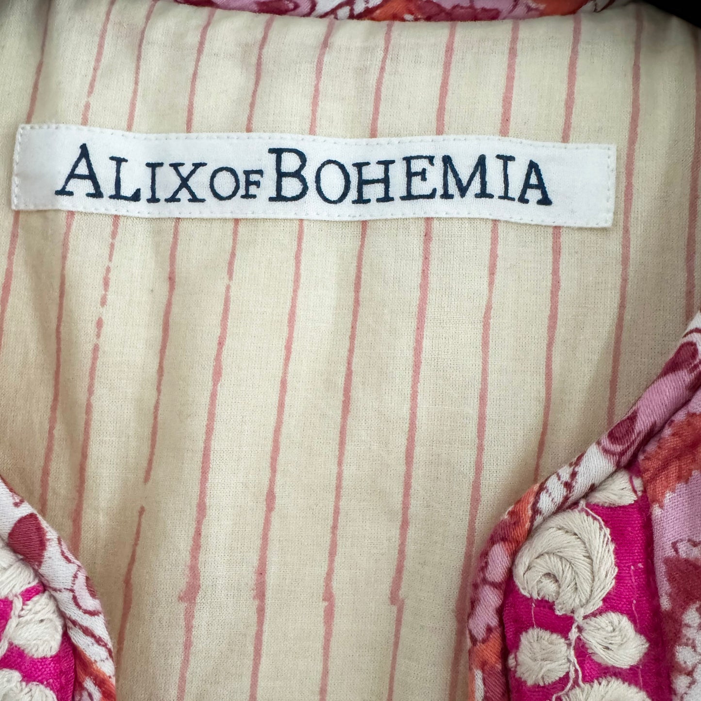 Alix of Bohemia "Hudson" Printed Jacket in Hydrangea Pink, Size XS