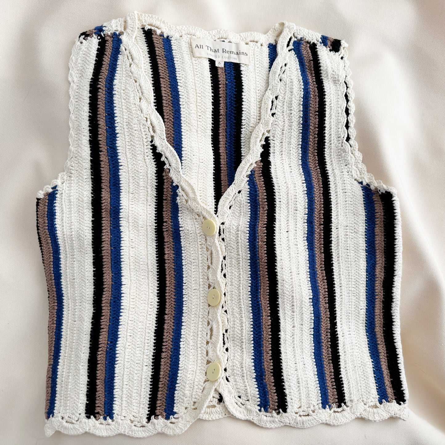 All That Remains "Lucy" Crochet Vest, size 6AUS/2US