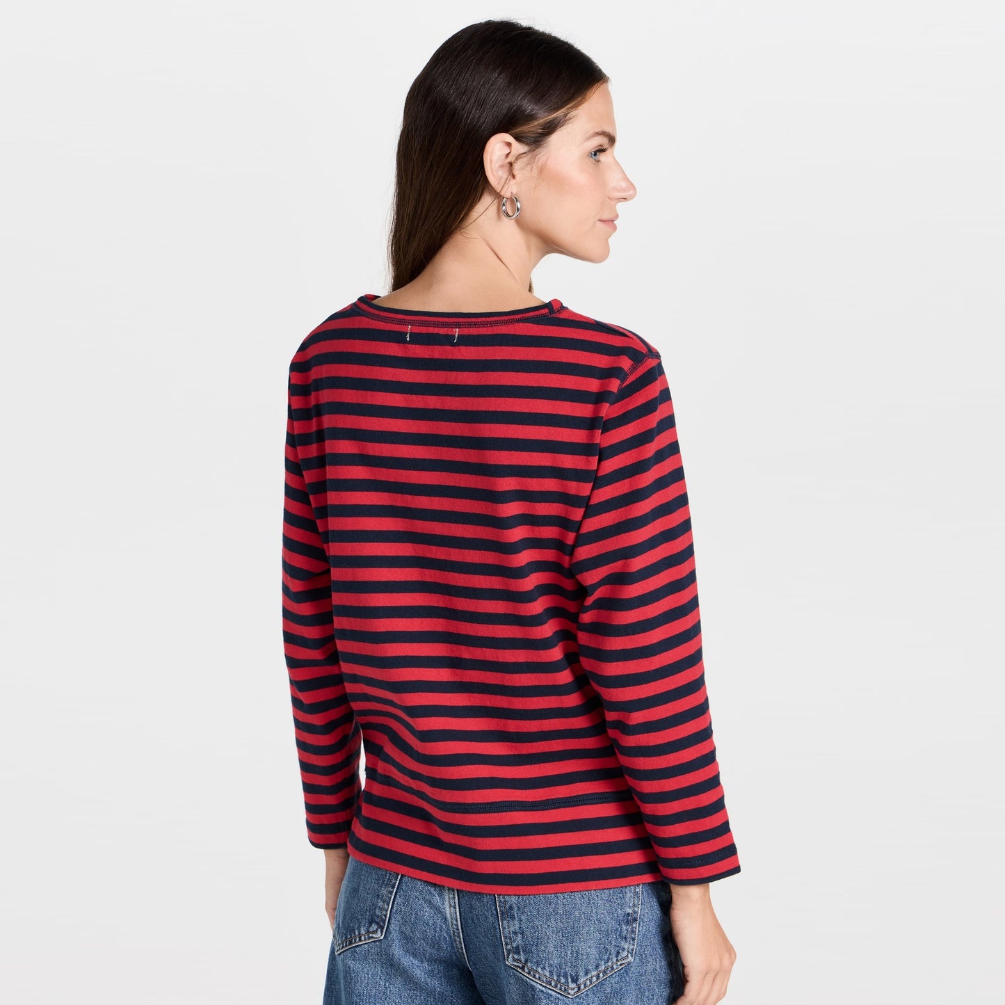 Alex Mill "Lakeside" Stripe Tee in Red/Blue, size Small