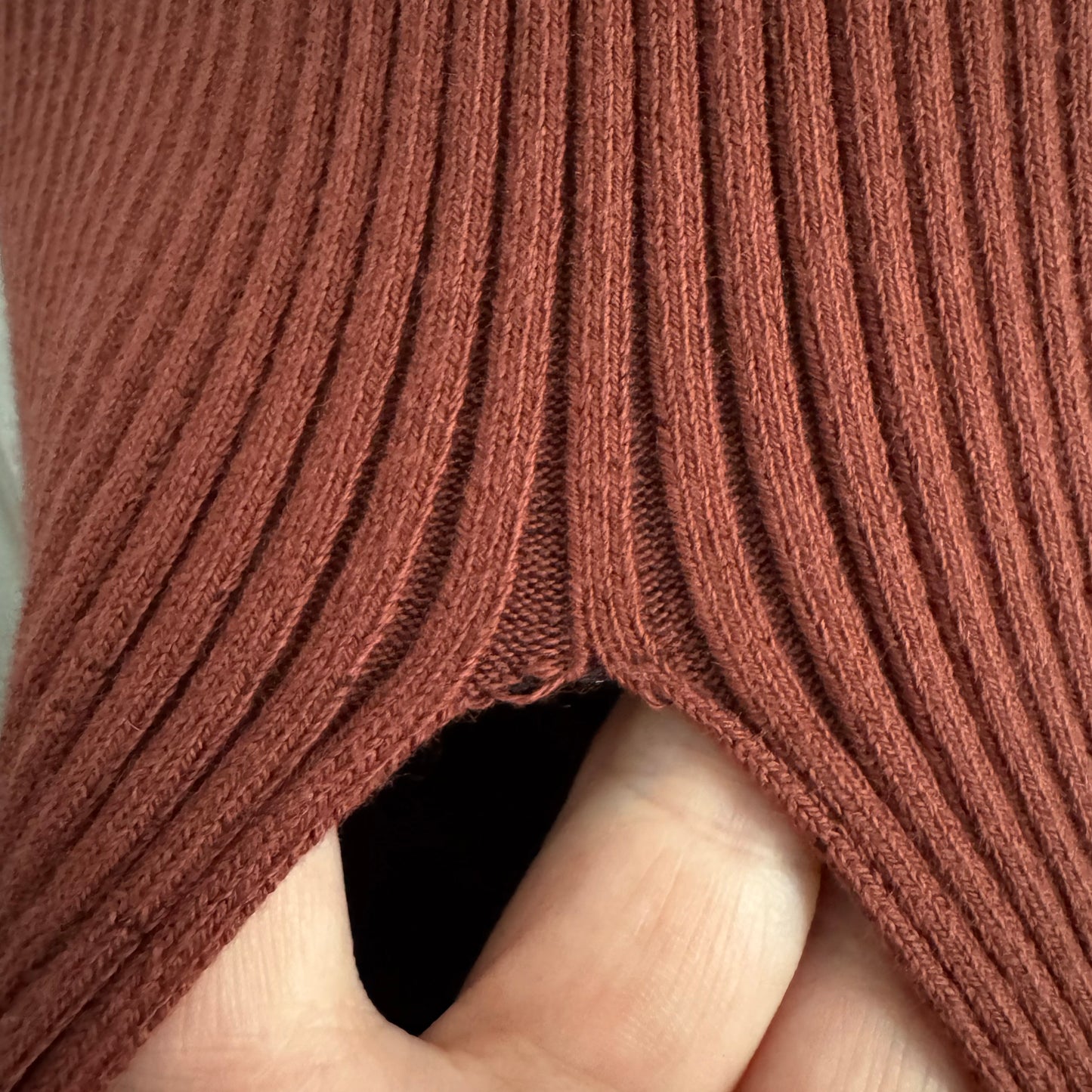 And Or Collective Ribbed Knit Set in "Sedona", size "1" top, size "2" skirt