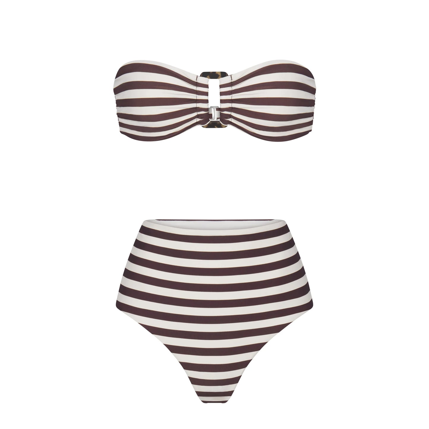Anemos Bikini in Espresso Stripe, size Medium