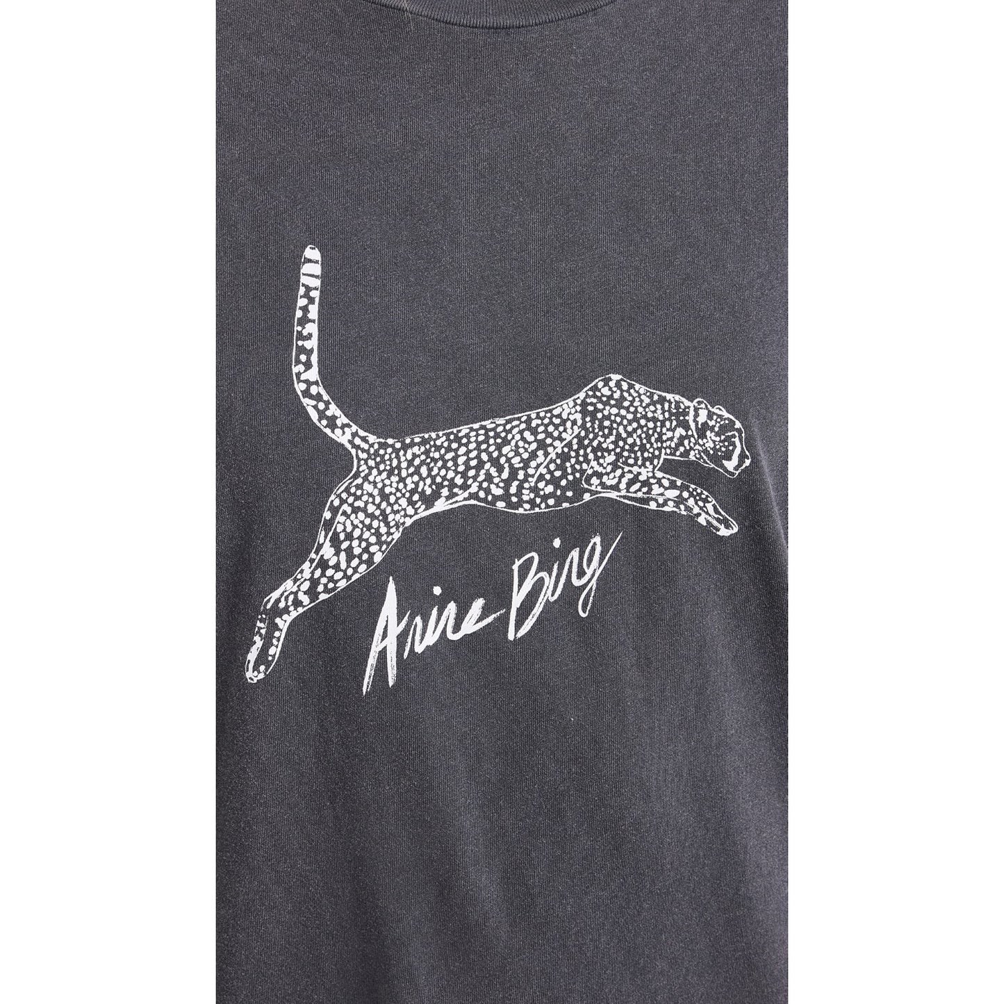 Anine Bing Spotted Leopard Tee in Grey, size XS