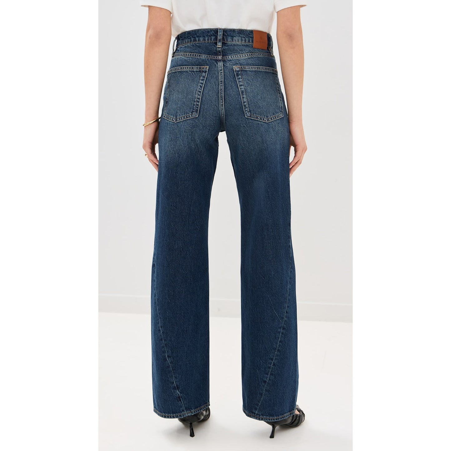 Anine Bing "Brie" jeans in "Blue Depths", size 28 (fits like 27) ** HEMMED **