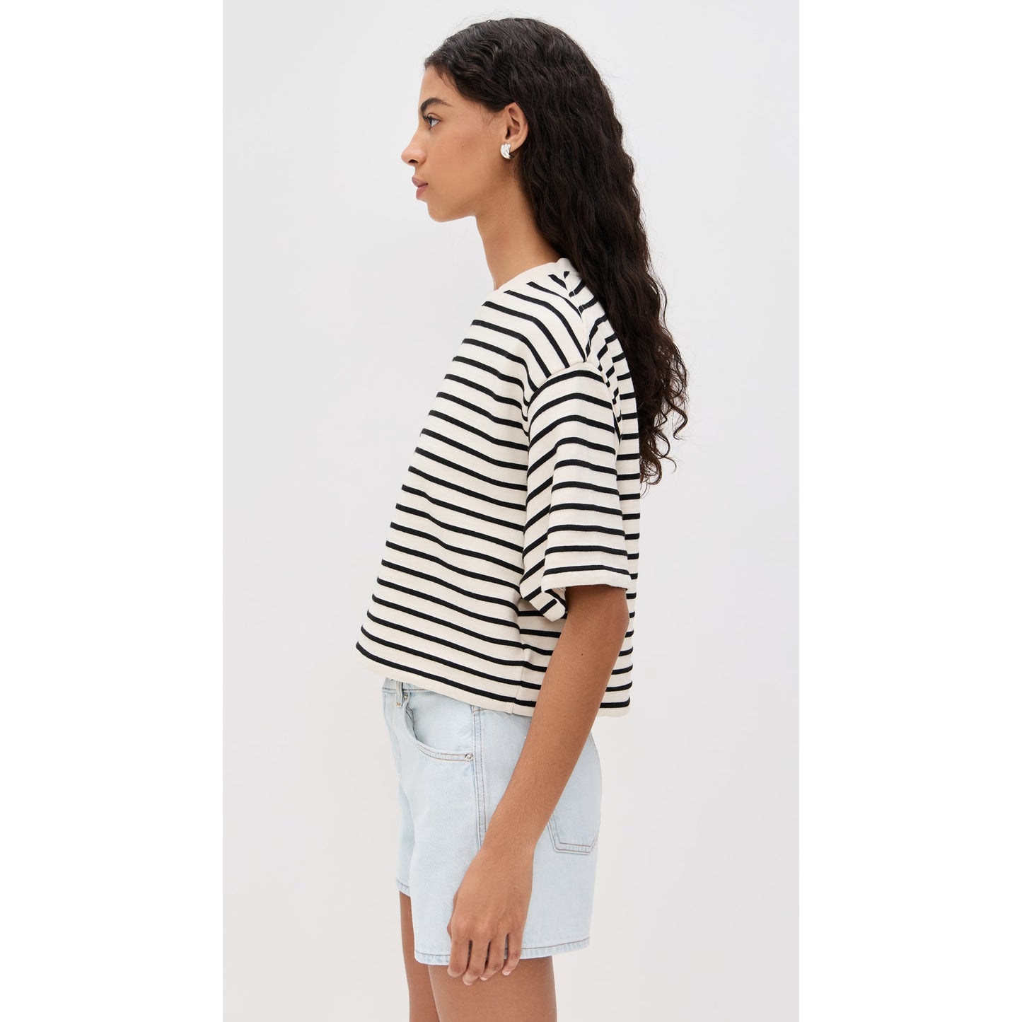 Anine Bing "Myers" Stripe Tee Shirt, size XS