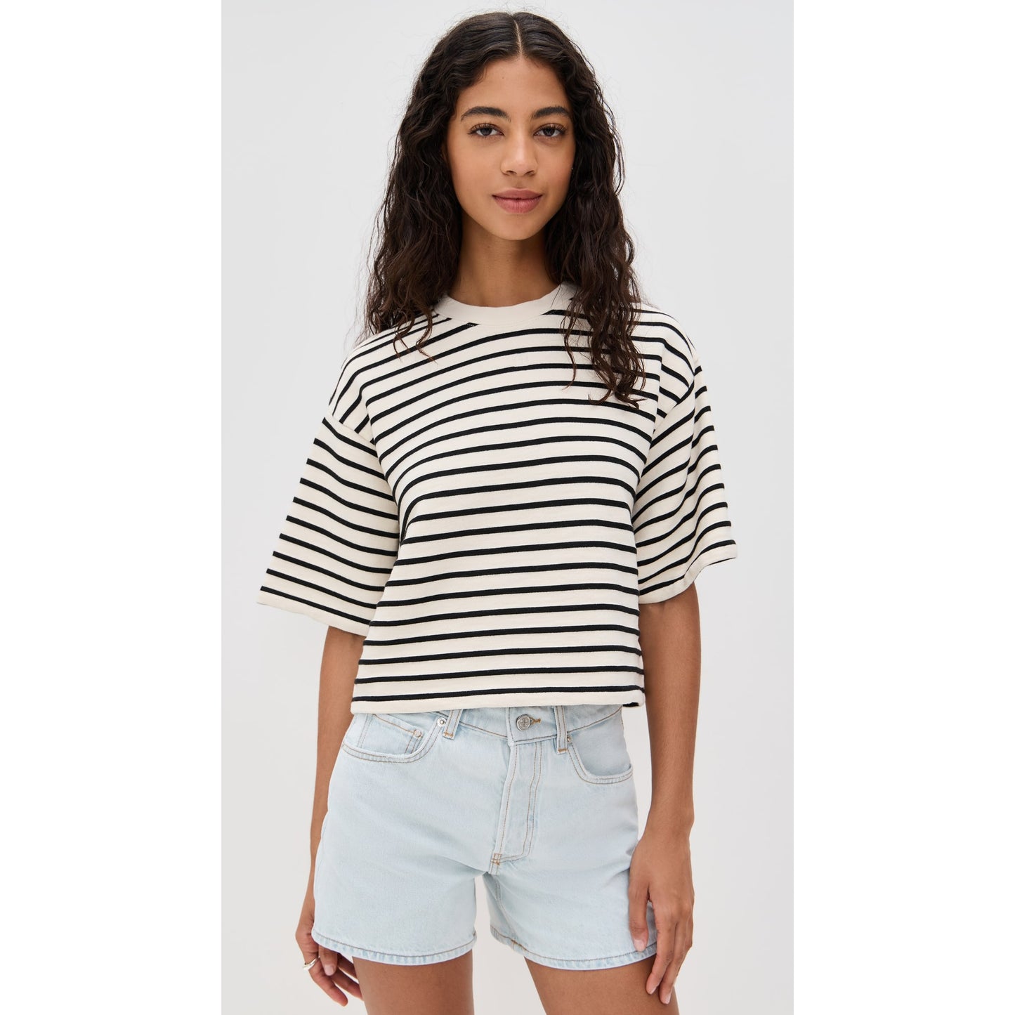 Anine Bing "Myers" Stripe Tee Shirt, size XS