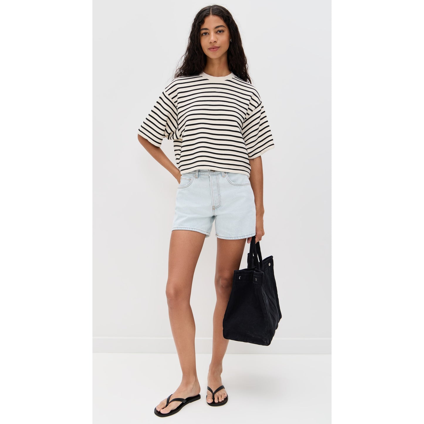 Anine Bing "Myers" Stripe Tee Shirt, size XS