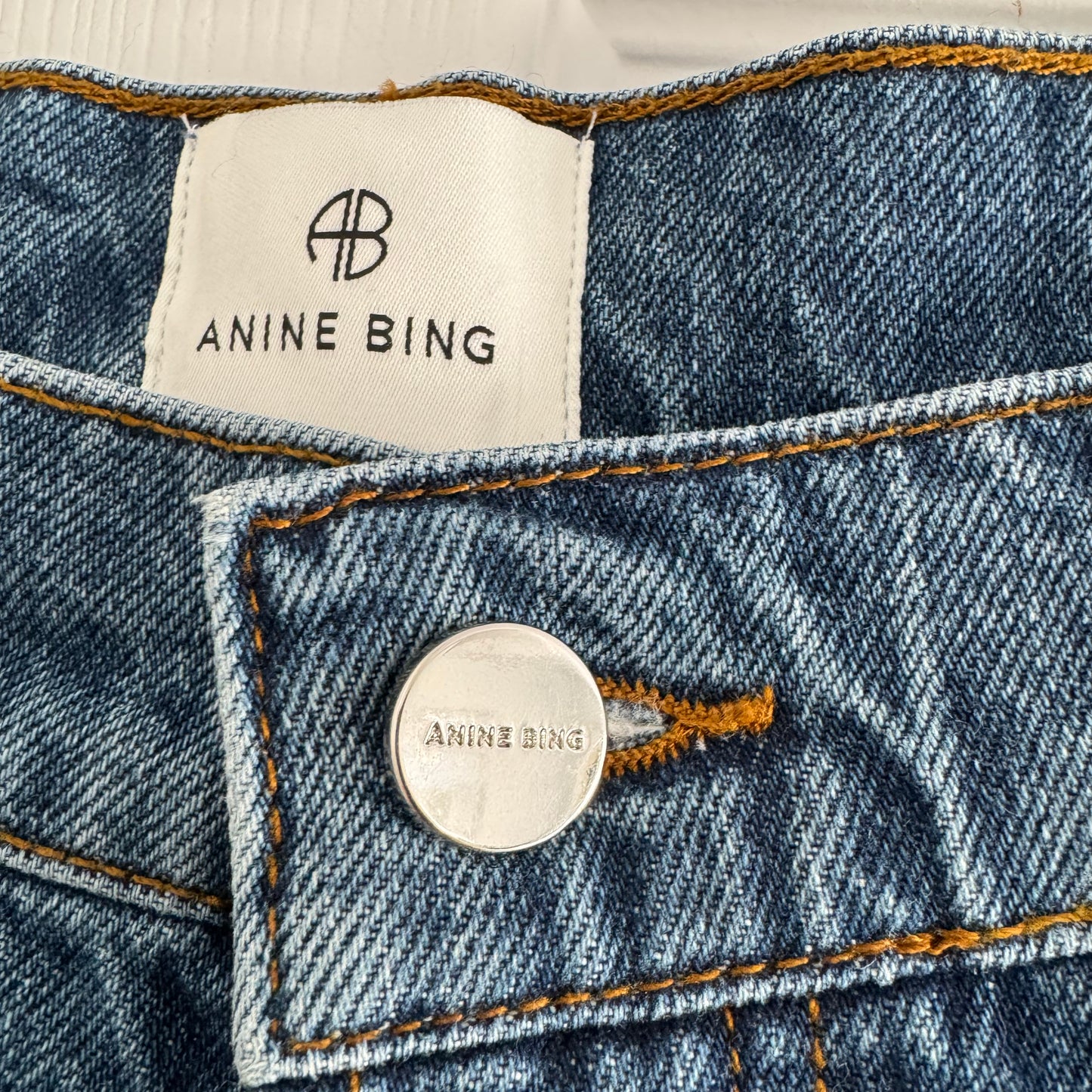 Anine Bing "Benson" Jeans in Blue, size 28