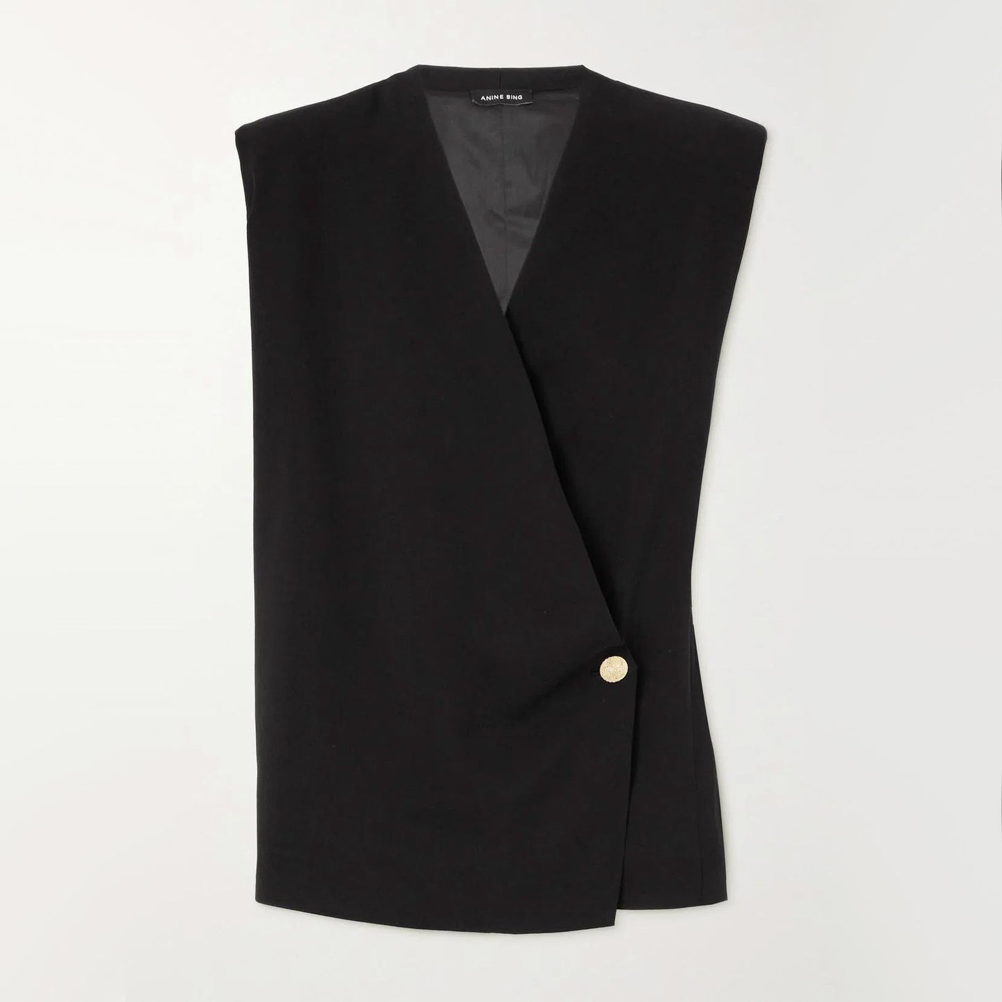 Anine Bing "Venice" Vest in Black, size Medium