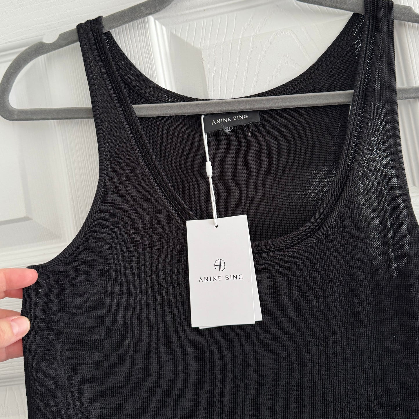 Anine Bing "Giorgio" Tank in Black, size XS