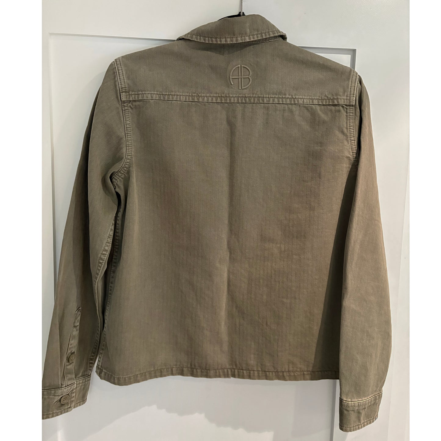 Anine Bing "Cameron" Shirt in Army Green, size Small