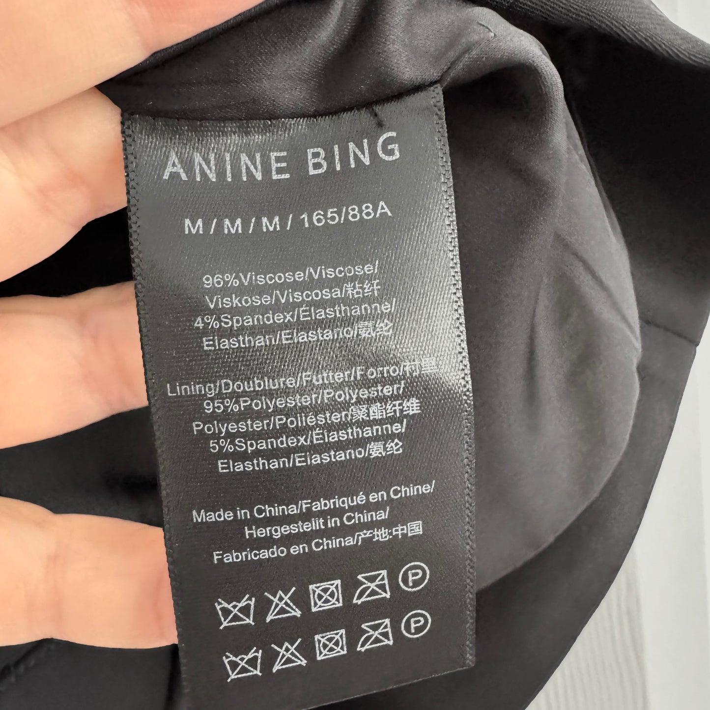Anine Bing "Venice" Vest in Black, size Medium