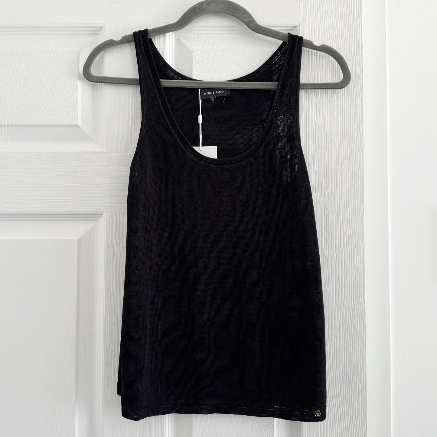 Anine Bing "Giorgio" Tank in Black, size XS