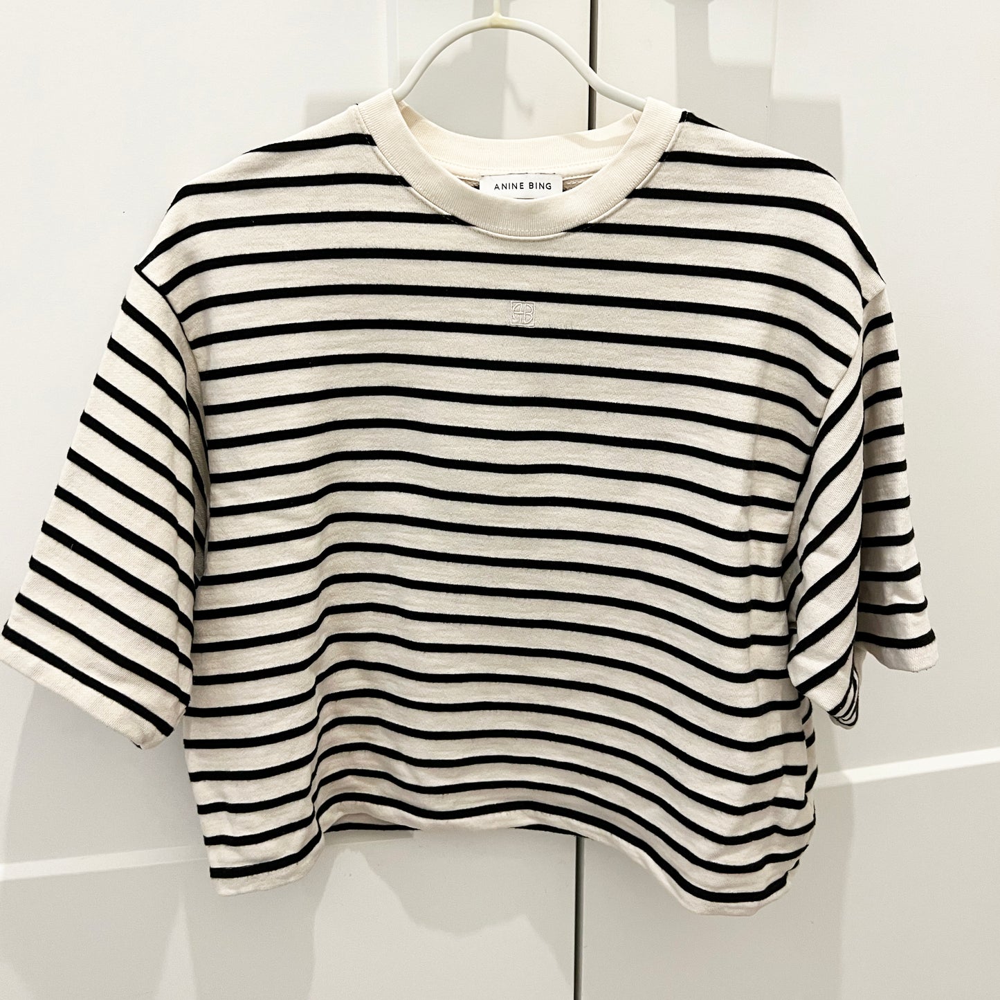 Anine Bing "Myers" Stripe Tee Shirt, size XS