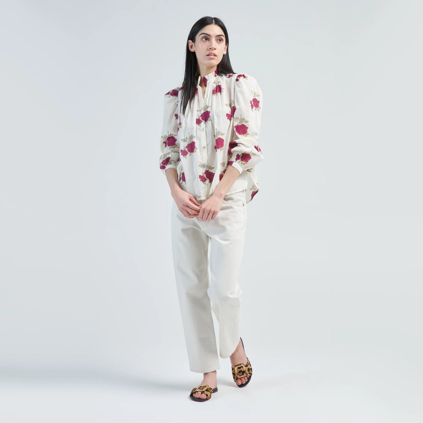 Alix of Bohemia "Annabel" Blouse in Cerise, size XS