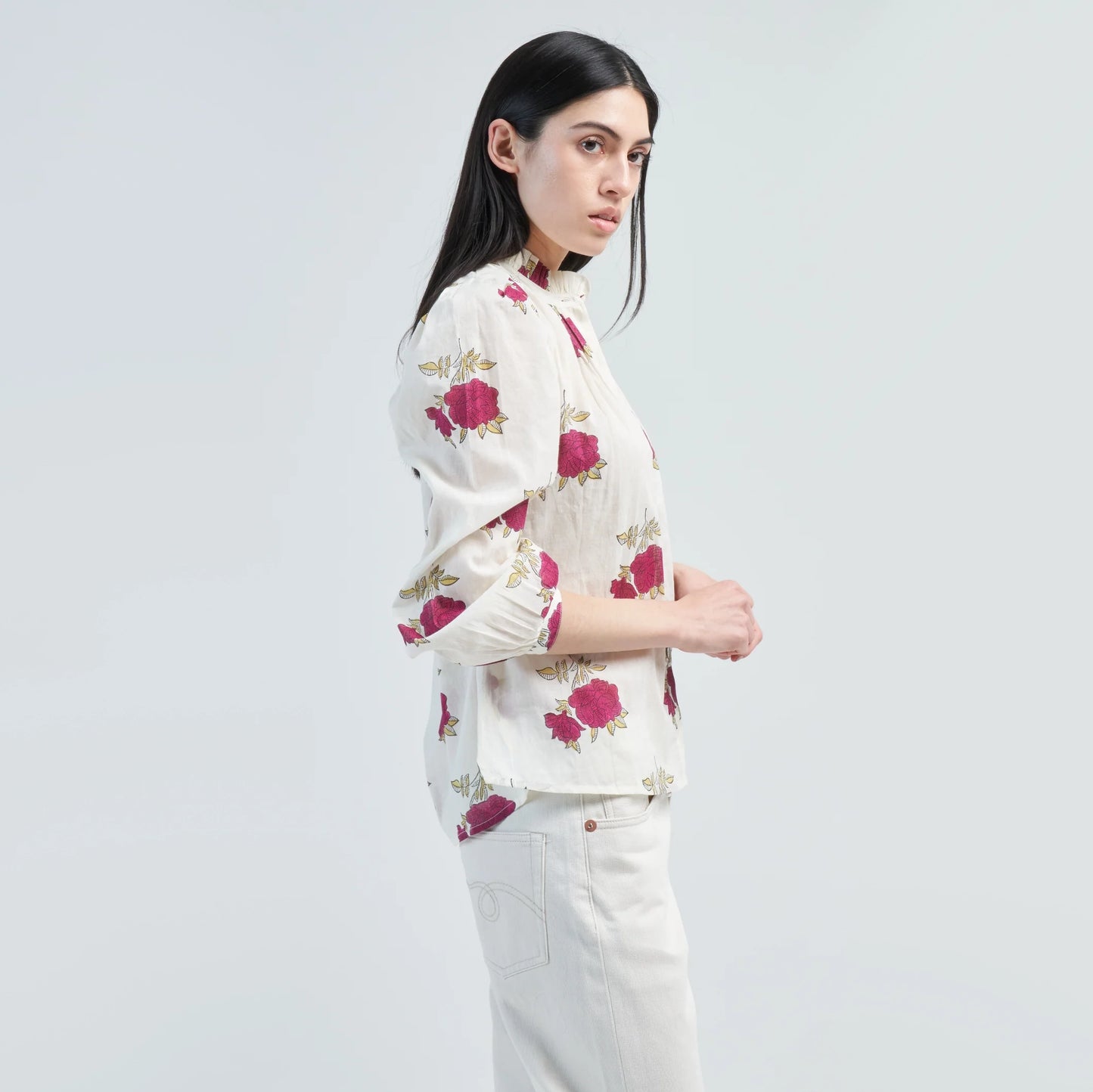 Alix of Bohemia "Annabel" Blouse in Cerise, size XS