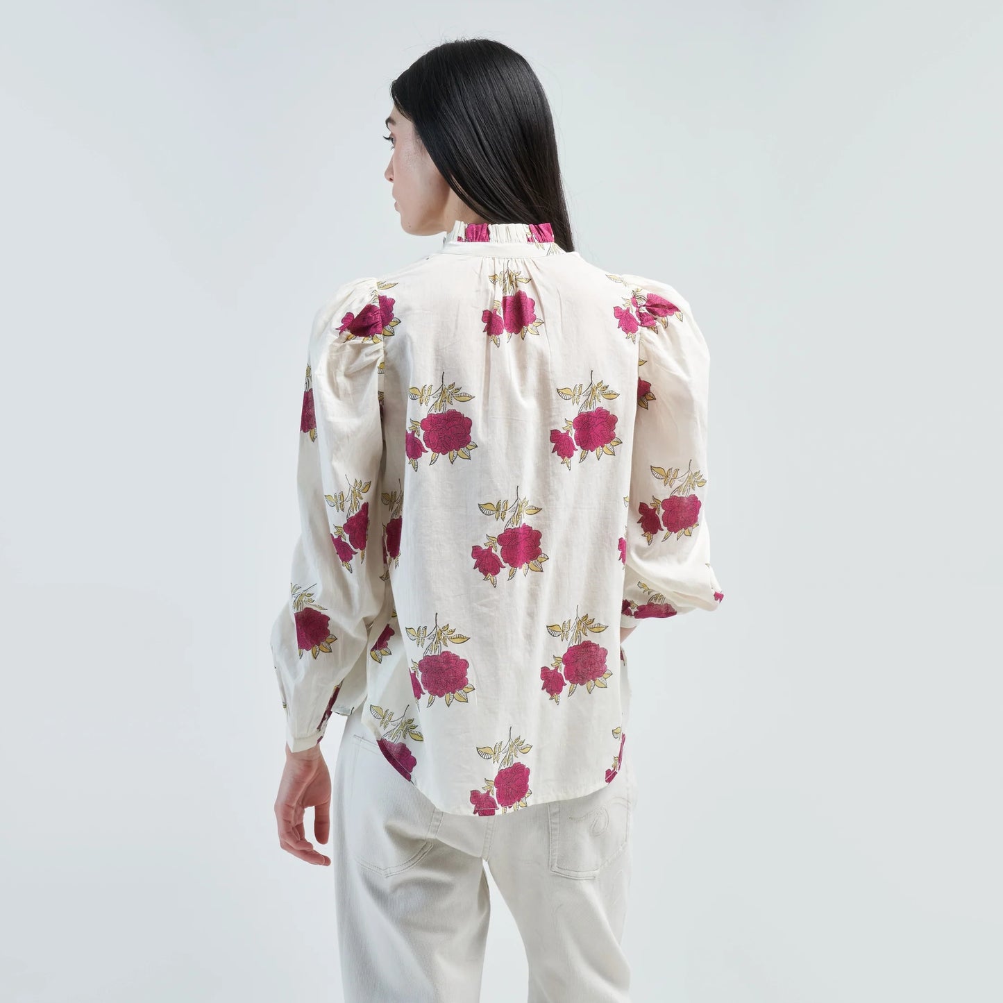 Alix of Bohemia "Annabel" Blouse in Cerise, size XS