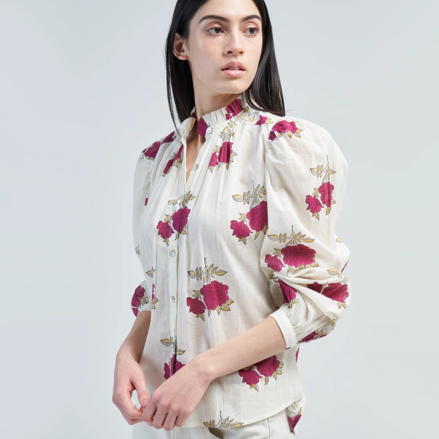 Alix of Bohemia "Annabel" Blouse in Cerise, size XS