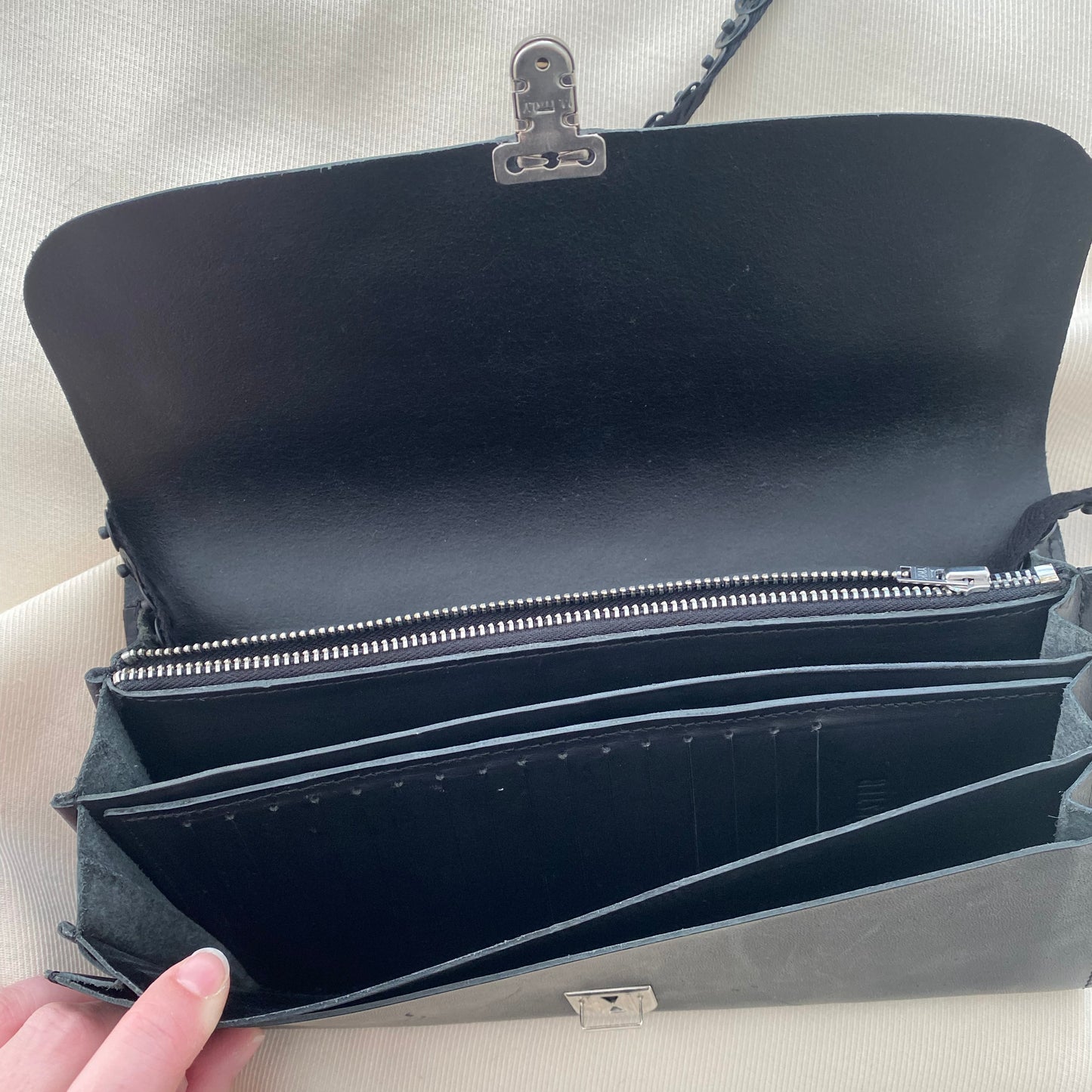 Ann Demeuelemeester Wallet on "Chain" in Black