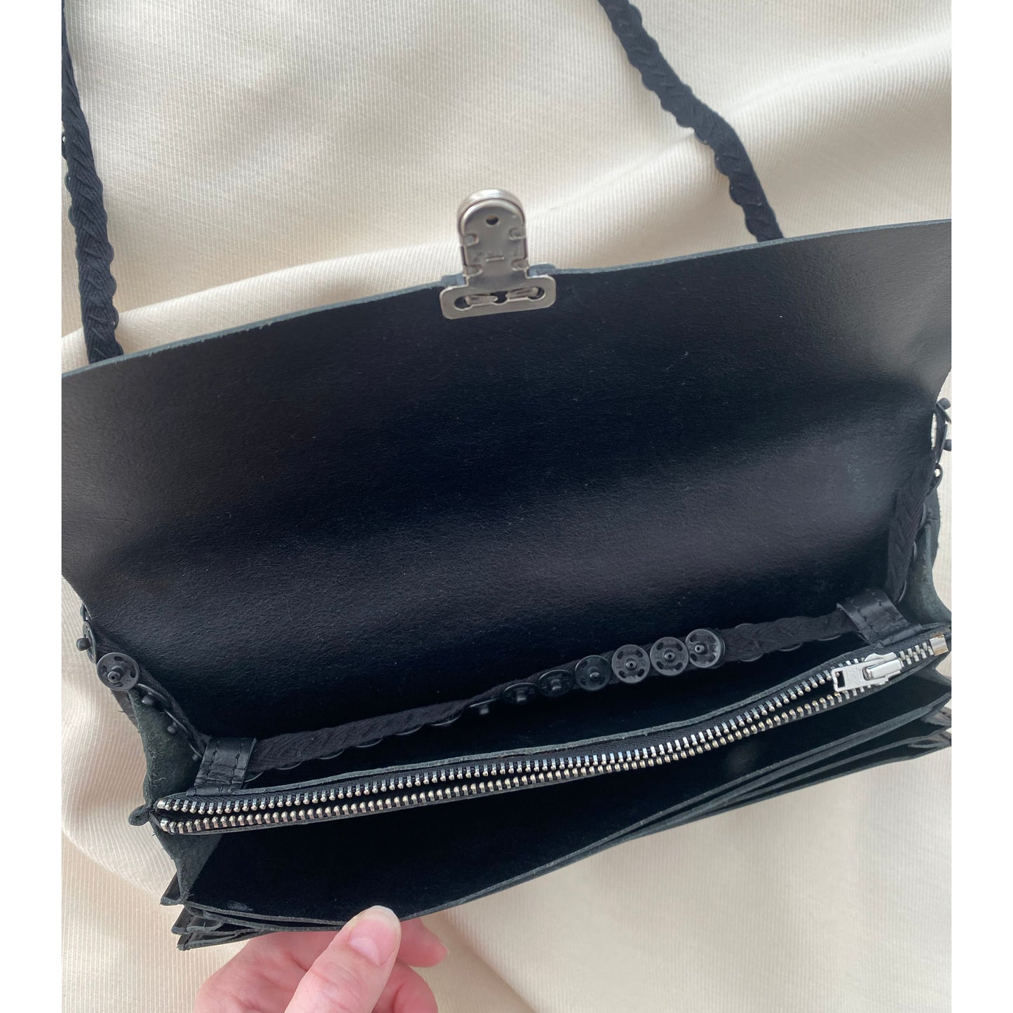 Ann Demeuelemeester Wallet on "Chain" in Black