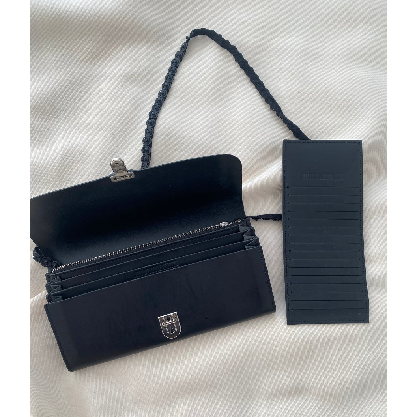 Ann Demeuelemeester Wallet on "Chain" in Black